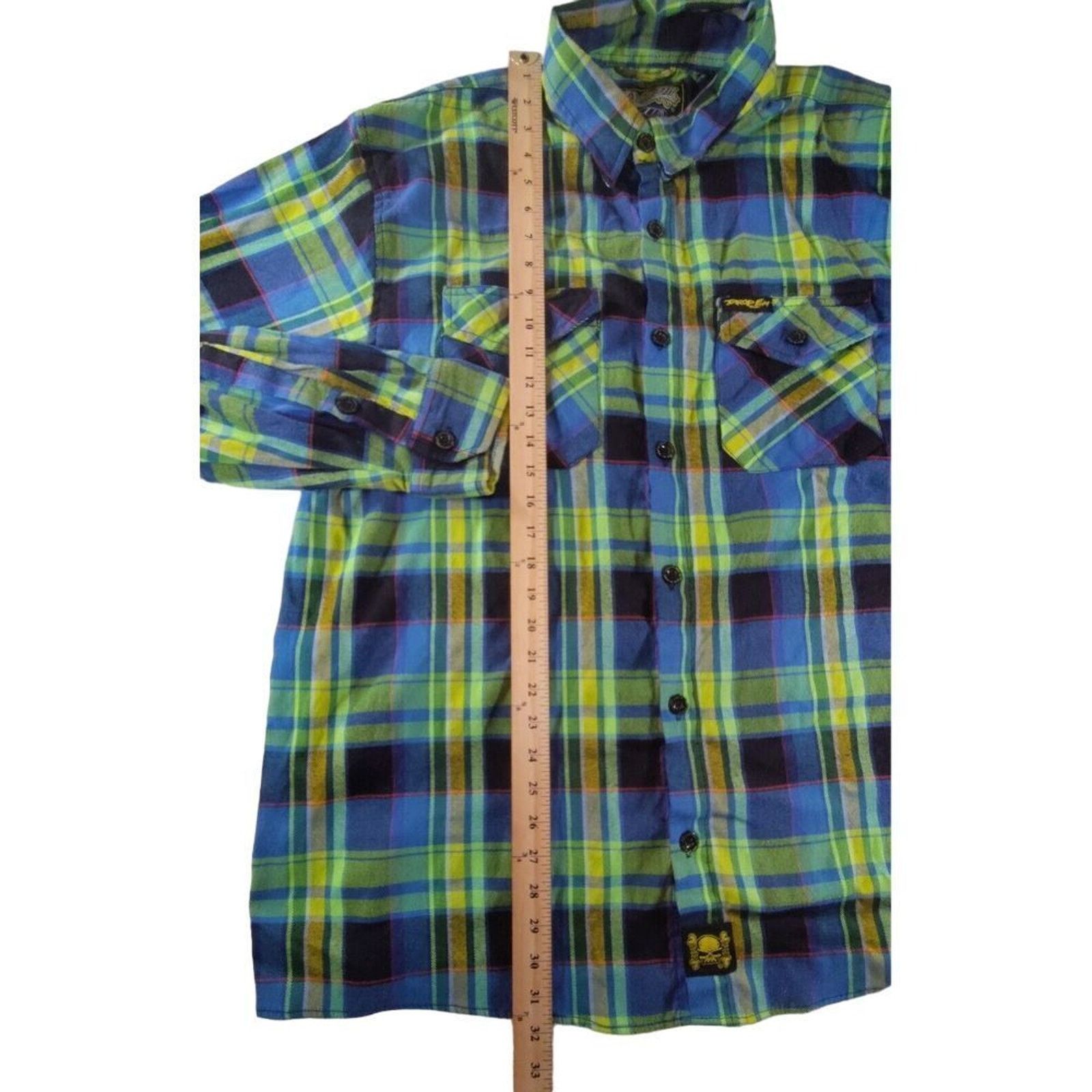 Drop Dead Drop Em Mens X Large "The Underdog" Low Rider Truck Flannel Size US XL / EU 56 / 4 - 3 Thumbnail