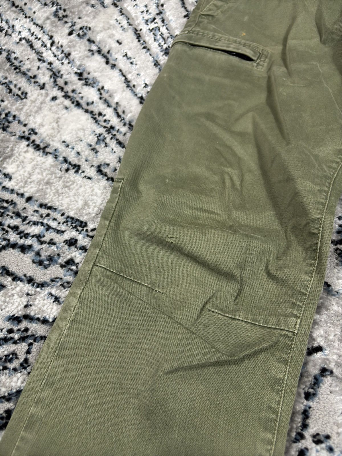 Stone Island × Vintage Vintage Stone Island Cargo Trousers Olive Green Casual Size US 30 / EU 46 - 2 Thumbnail