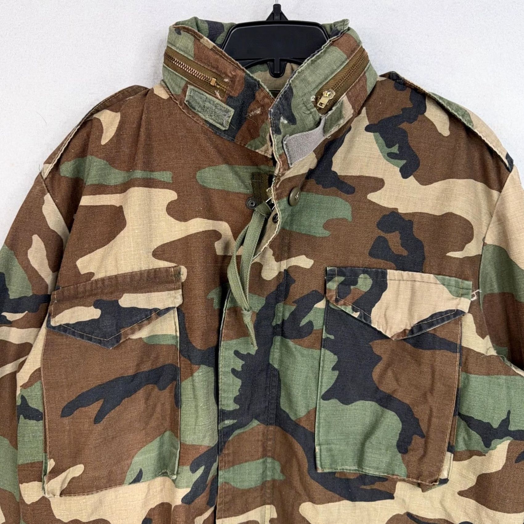 Vintage VINTAGE Lakeview US Army M-65 Field Jacket Mens Medium Woodland Camo Distressed Wool? No Size US M / EU 48-50 / 2 - 2 Thumbnail