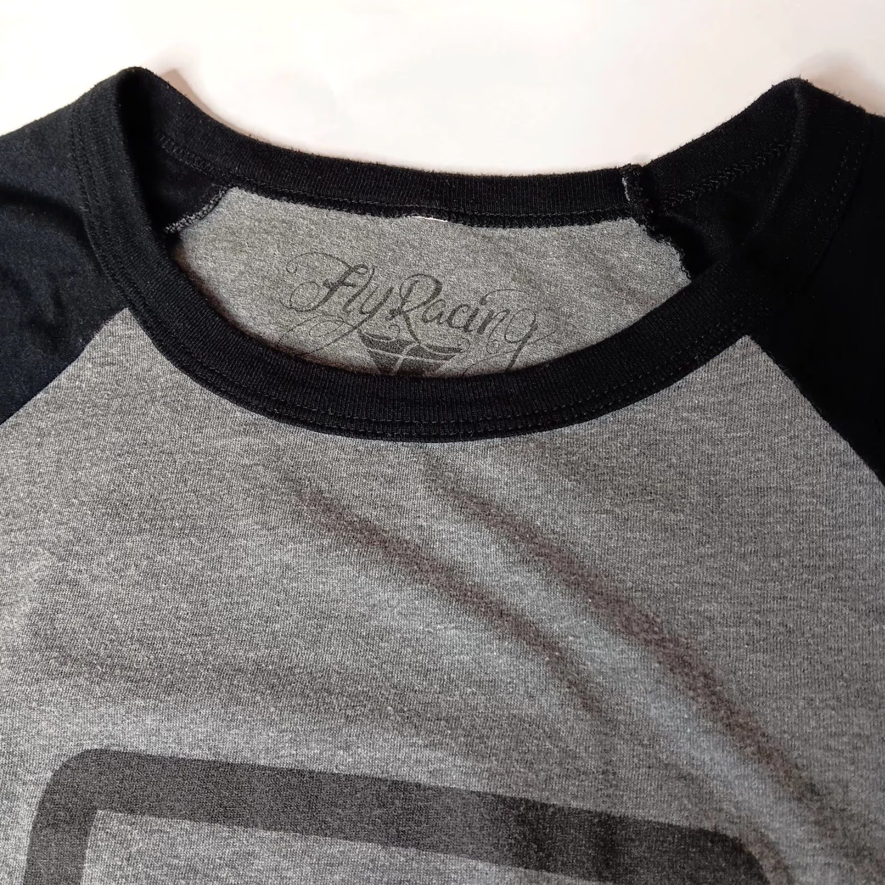 Vintage VINTAGE Fly Racing Men's T-Shirt Large Raglan Motocross Motorcycle Biker Gear 3/4 Sleeve Gray Black Size US L / EU 52-54 / 3 - 3 Thumbnail