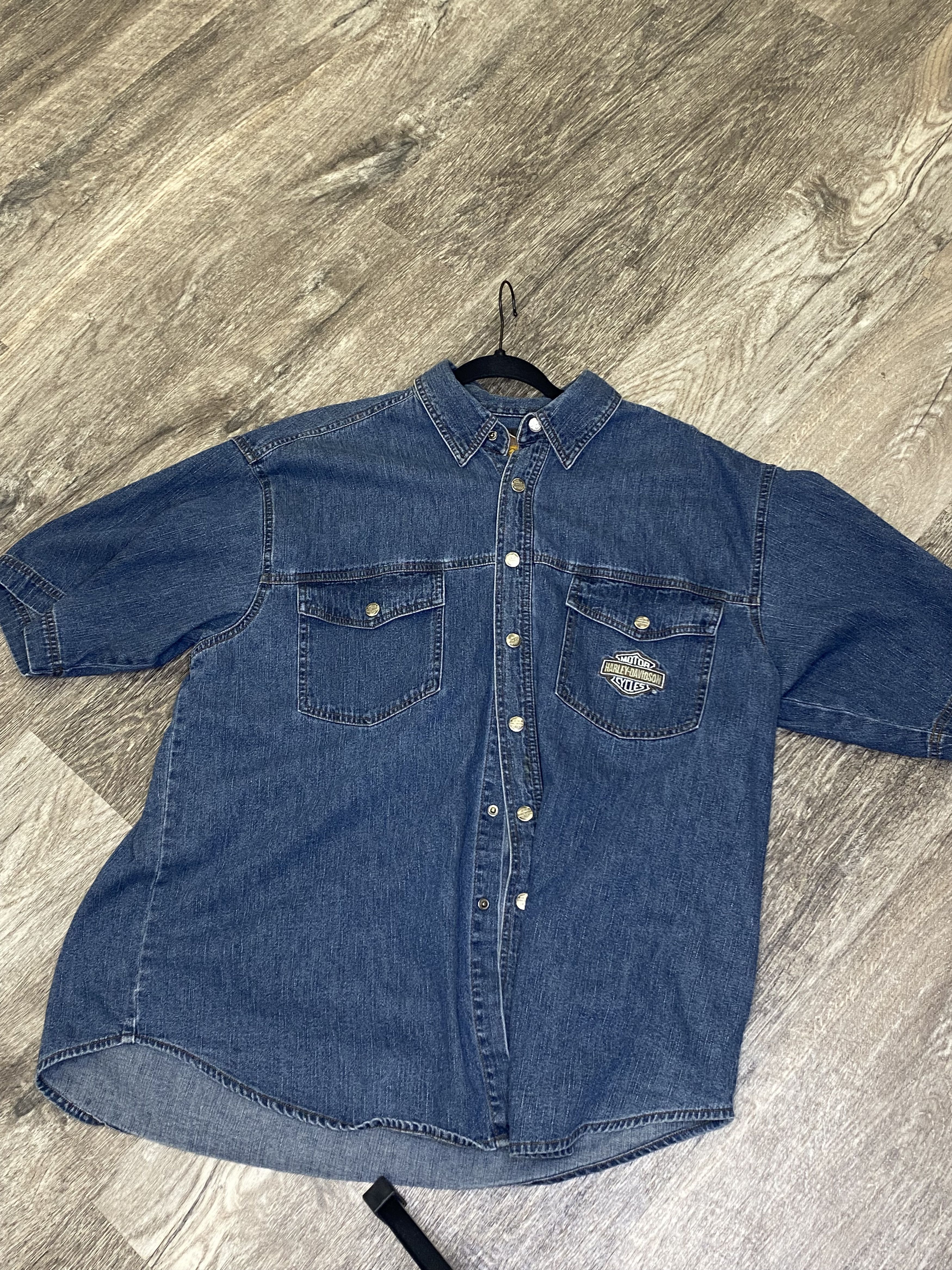 Harley Davidson Harley Davidson button up denim t shirt Size US XL / EU 56 / 4 - 1 Thumbnail
