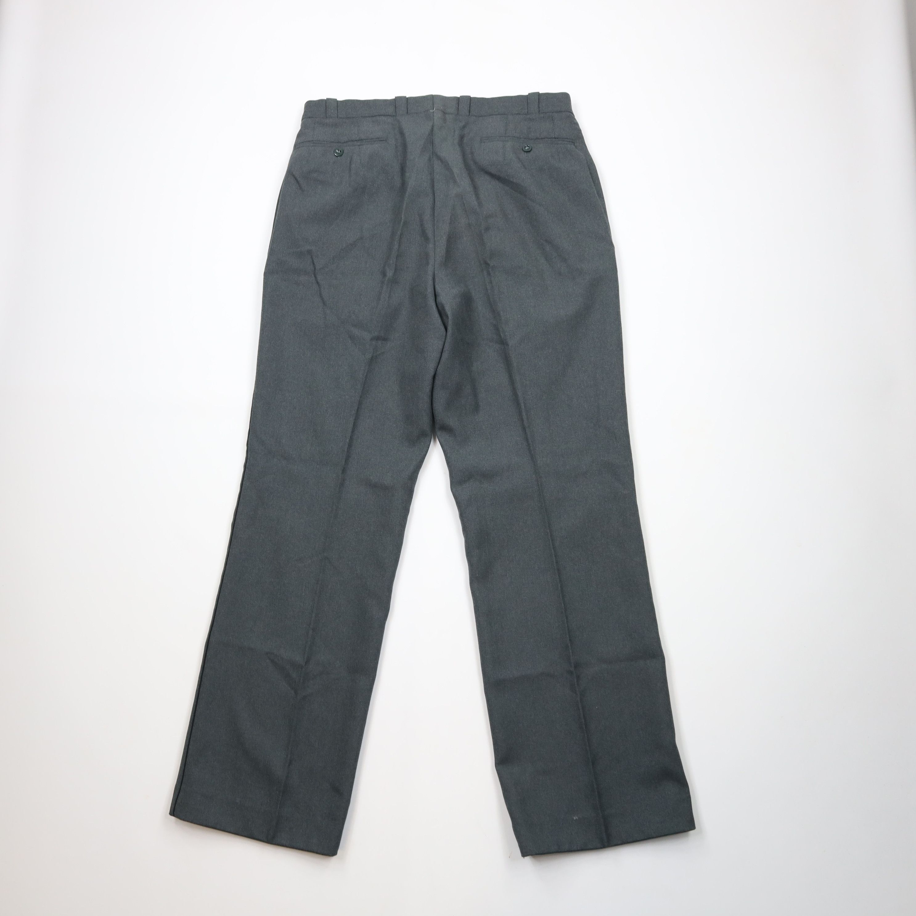 Vintage Vintage 80s Military Wool Button Fly Wide Leg Pants Green Size US 34 / EU 50 - 10 Thumbnail