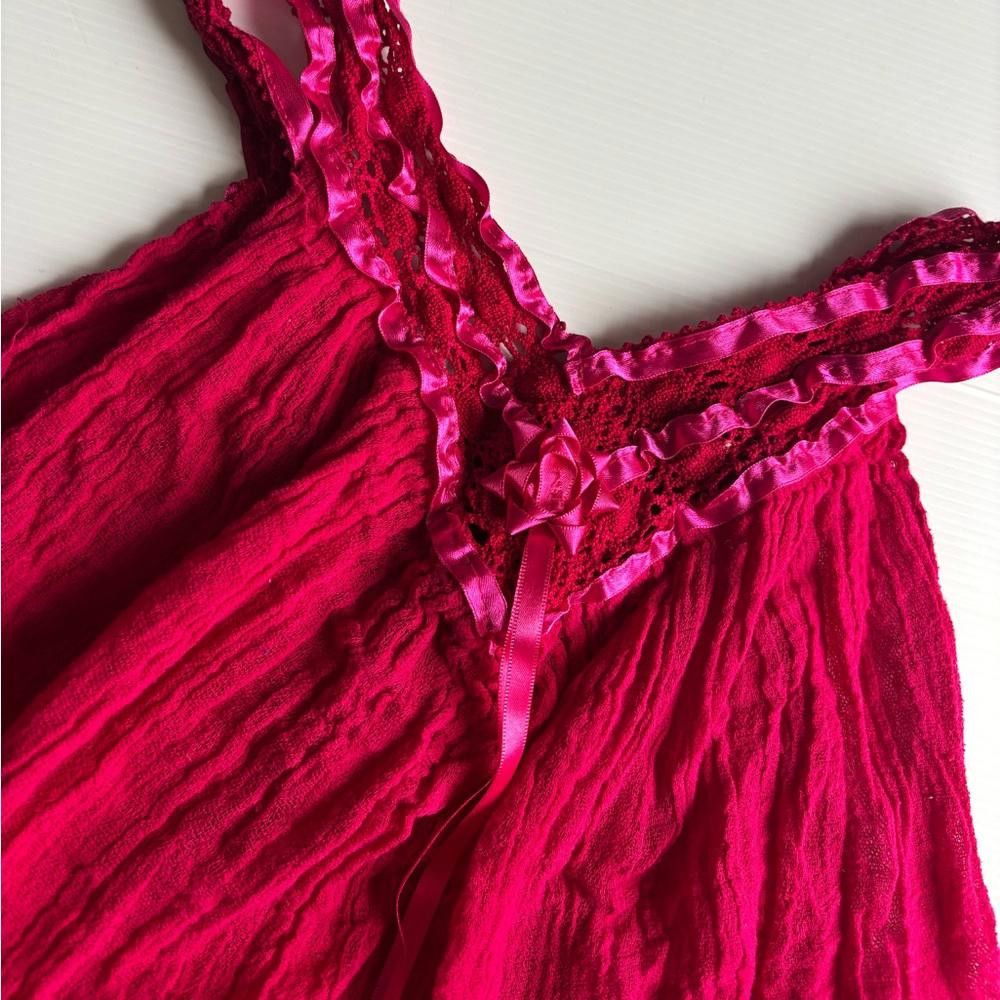 Designer Pink Coquette Ruffle Baby Doll Top Size S / US 4 / IT 40 - 3 Thumbnail