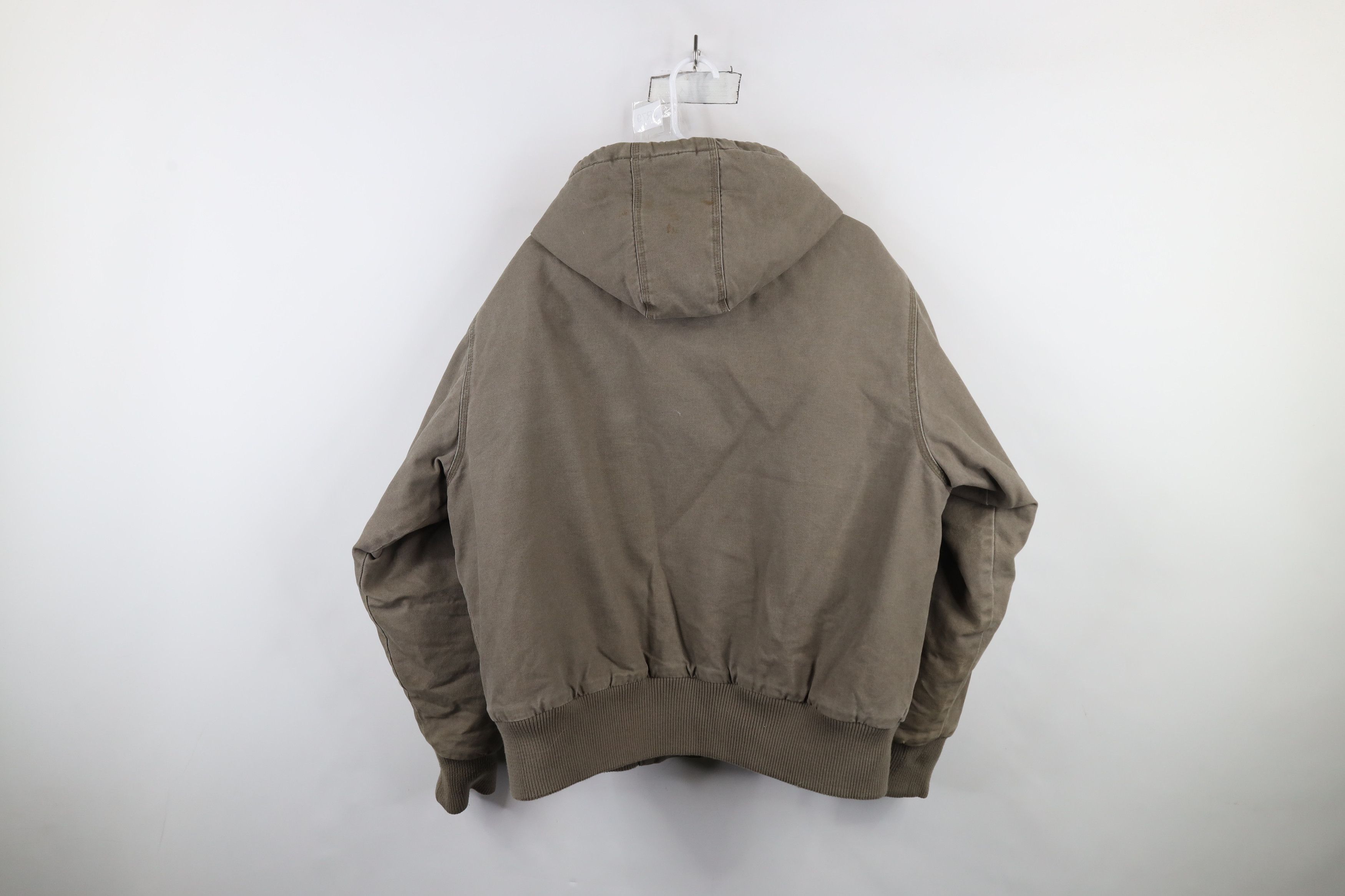 Vintage Vintage 90s Y2K Streetwear Quilted Canvas Hooded Jacket Size US L / EU 52-54 / 3 - 13 Thumbnail