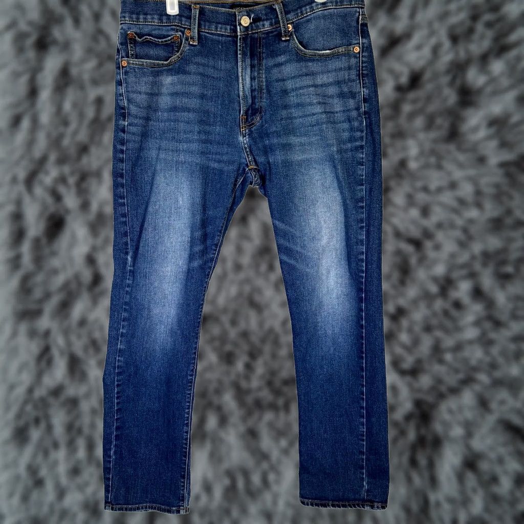 Lucky Brand Lucky Brand 410 Athletic Slim Jeans Men’s 32 x 30 Blue Denim Straight Mid-Rise 5-Pocket Button Zip Vintage No N/A Size US 32 / EU 48 - 1 Thumbnail