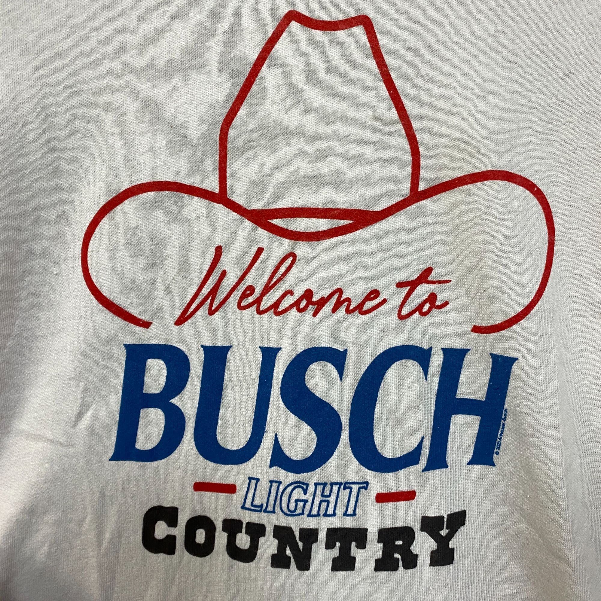 Junk Food Welcome to Busch Light Country Cowboy Hat White T-Shirt XS Size XS / US 0-2 / IT 36-38 - 2 Thumbnail