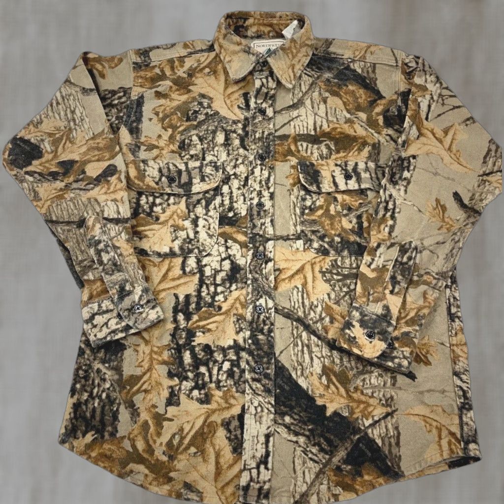 CLOT VINTAGE Northwest Territory Shirt Men Medium Camo Flannel Cotton Button-Up Crewneck? Size US M / EU 48-50 / 2 - 1 Thumbnail