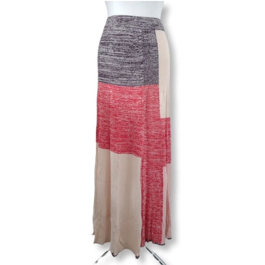 Other Claudie Pierlot Patchwork Maxi Skirt Boho Parisian Chic Size 28" / US 6 / IT 42 - 1 Thumbnail