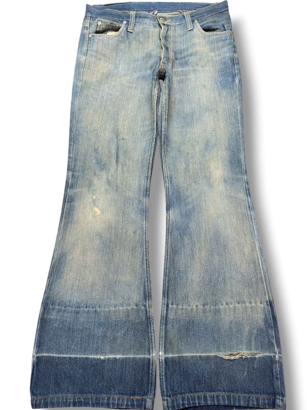 go slow caravan Vintage Caravan Flare Bell Bottom Mudwash Denim Size US 31 - 1 Thumbnail