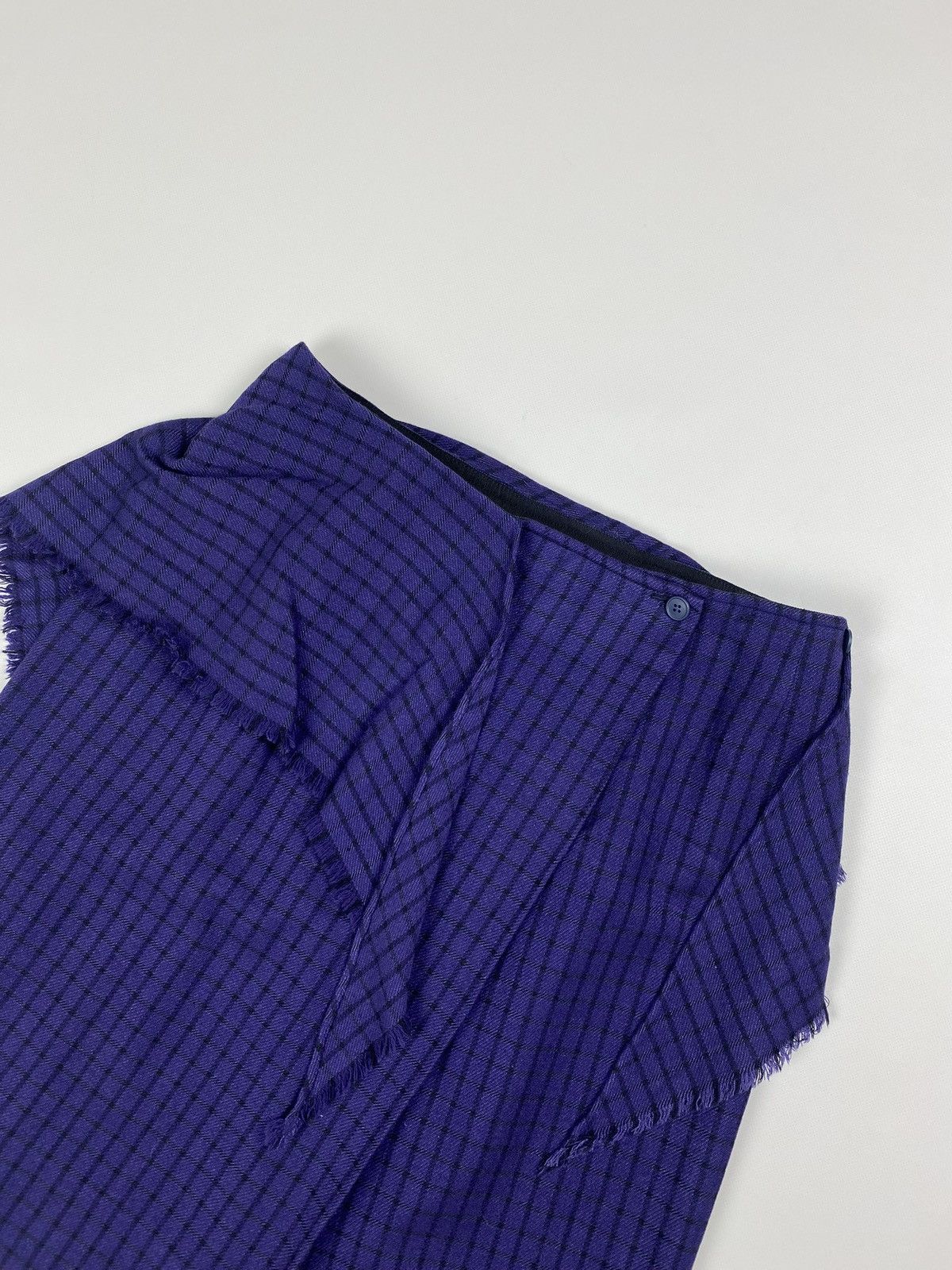 Issey Miyake × Japanese Brand × Vintage Issey Miyake vintage checked wrap skirt size 42 Size 28" / US 6 / IT 42 - 4 Thumbnail