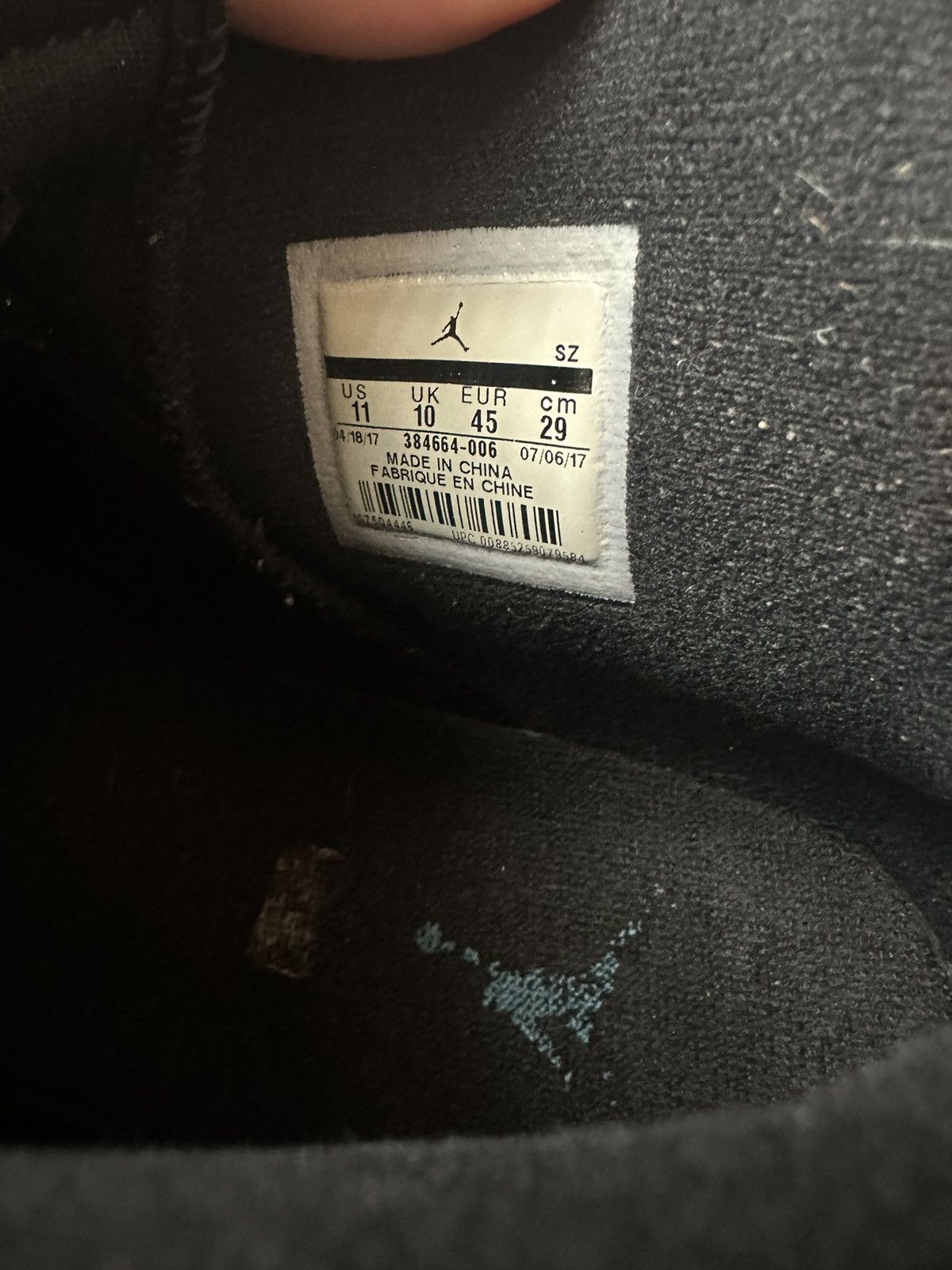 Jordan Brand Jordan 6 UNC Black Size US 11 / EU 44 - 7 Thumbnail