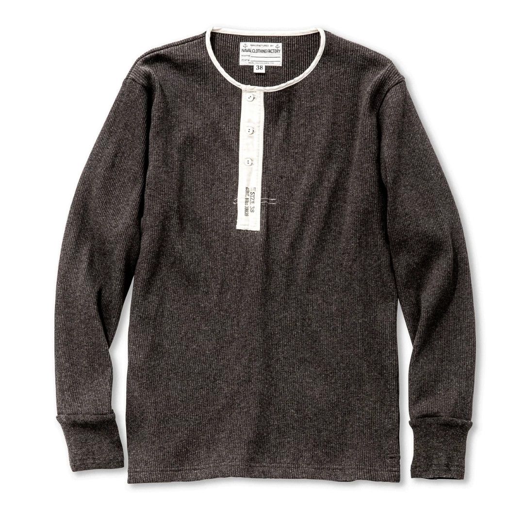 The Real McCoy's real mccoys henley long sleeve base layer Size US M / EU 48-50 / 2 - 1 Thumbnail