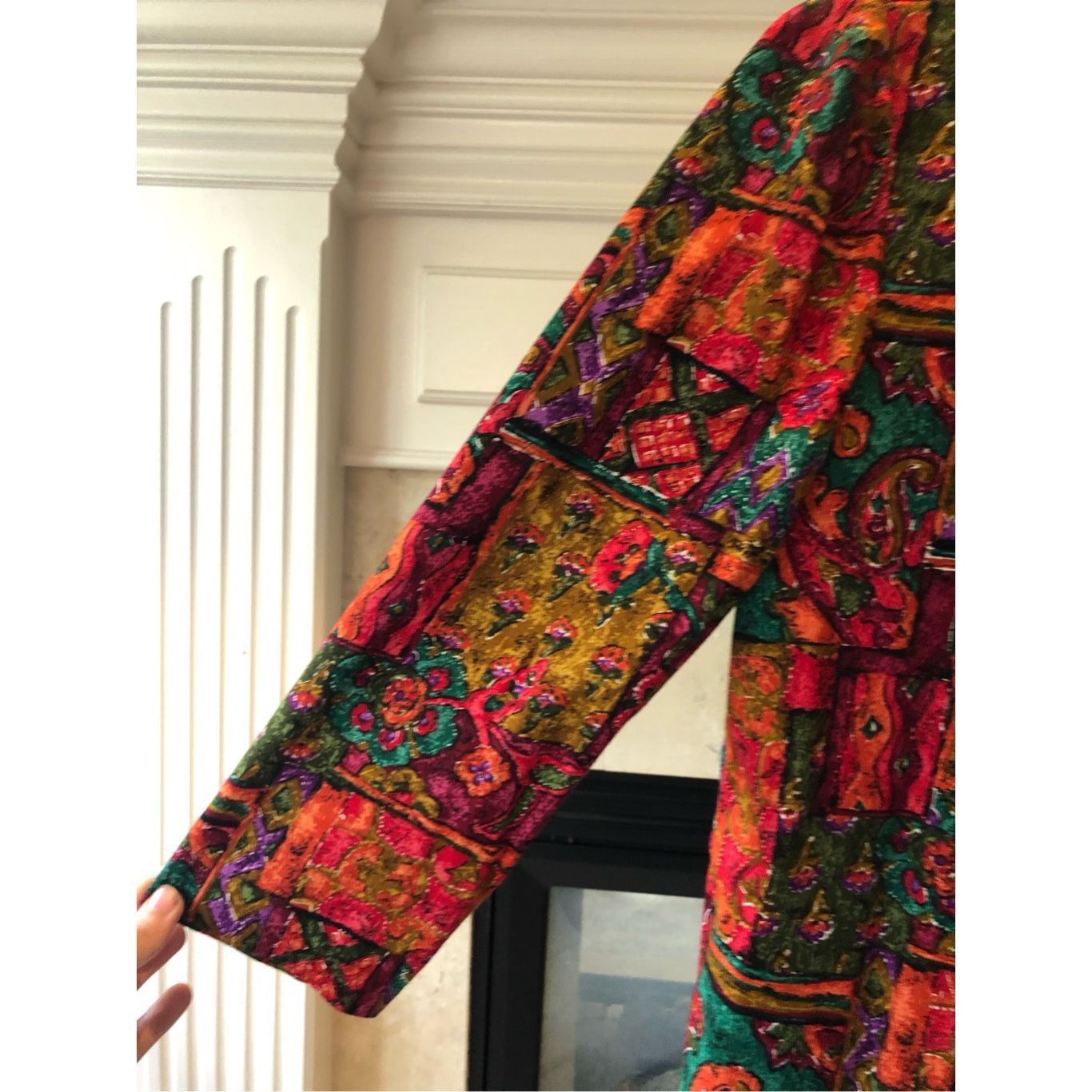 Other T. F. Women’s Orange and Red Floral Paisley Design 3/4 Sleev Size L / US 10 / IT 46 - 3 Thumbnail