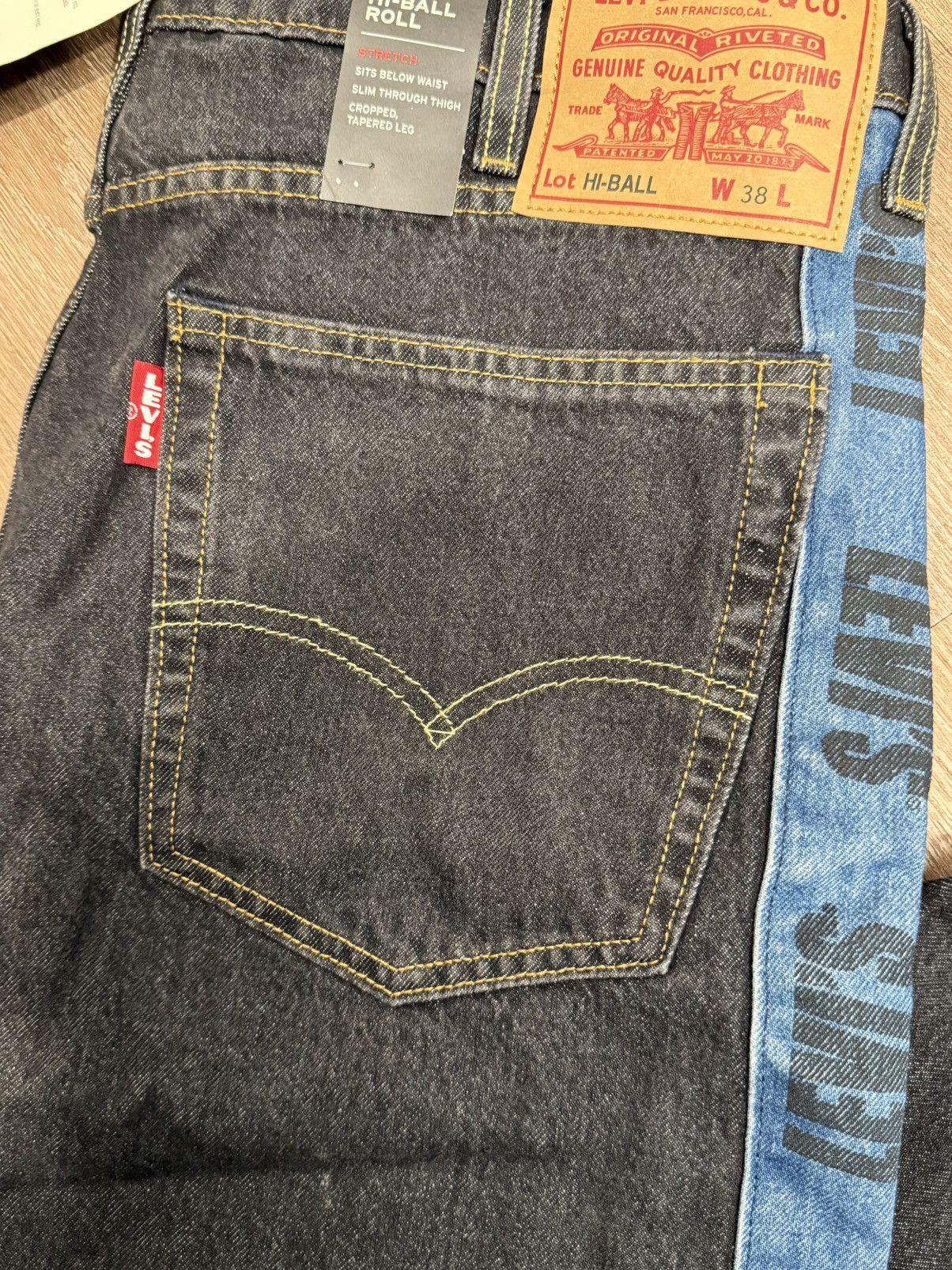 Levi's × Levi's Vintage Clothing ***FINAL DROP***RARE BRAND NEW LEVIS HI BALL ROLL DENIM 38 Size US 38 / EU 54 - 5 Thumbnail