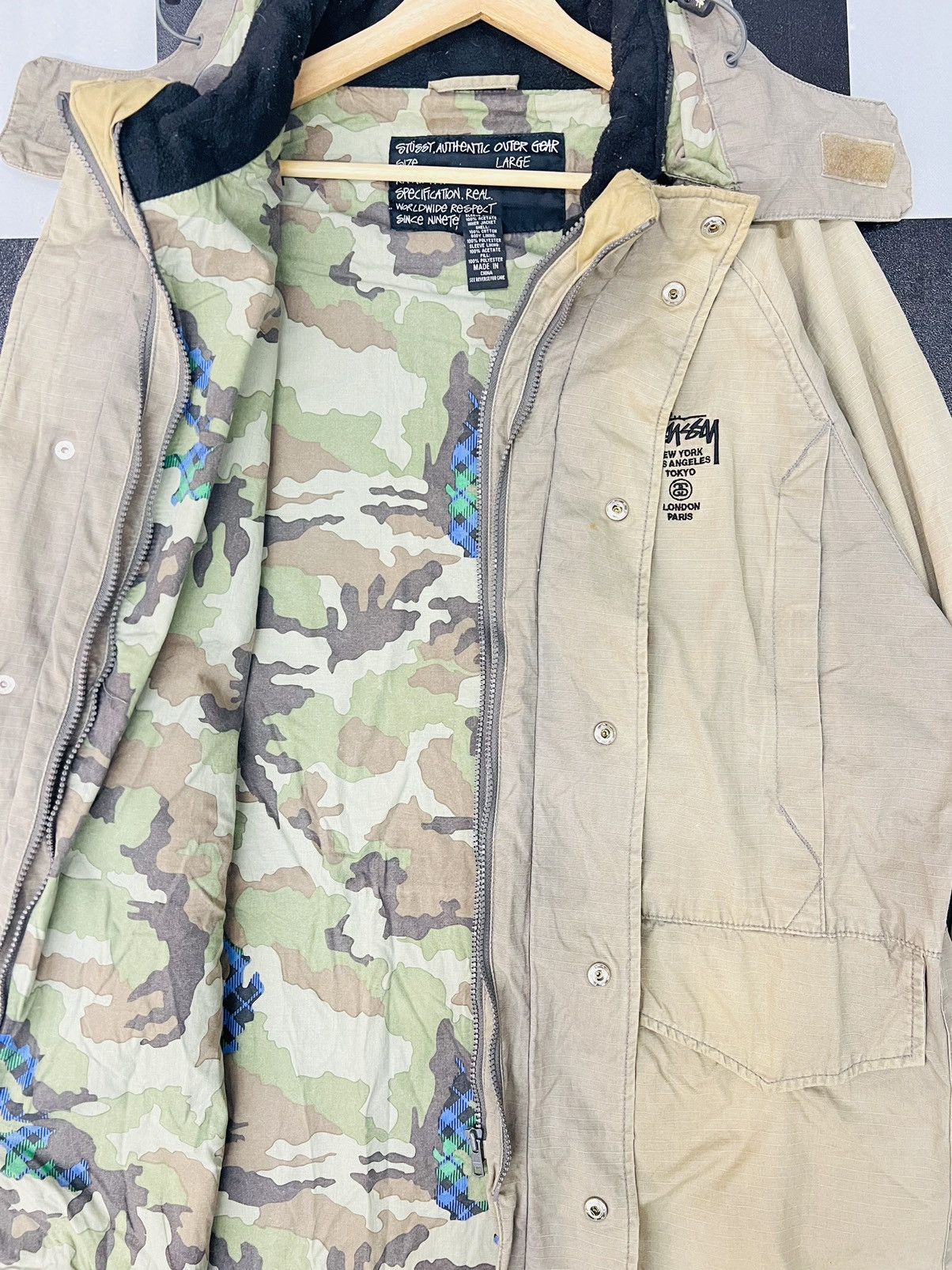 Stussy Authentic Stussy Outer Gear Camouflage Parka Jacket Size US L / EU 52-54 / 3 - 13 Thumbnail