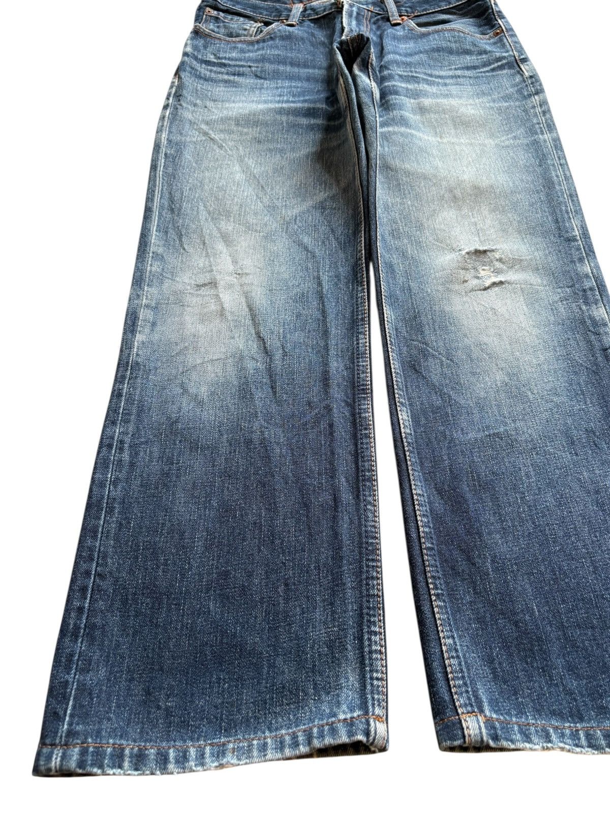 LVC × Levi's × Levi's Vintage Clothing Vintage 90s Levis 502 Faded Mud Wash Distress Rip Loose Jean Size US 30 / EU 46 - 6 Thumbnail