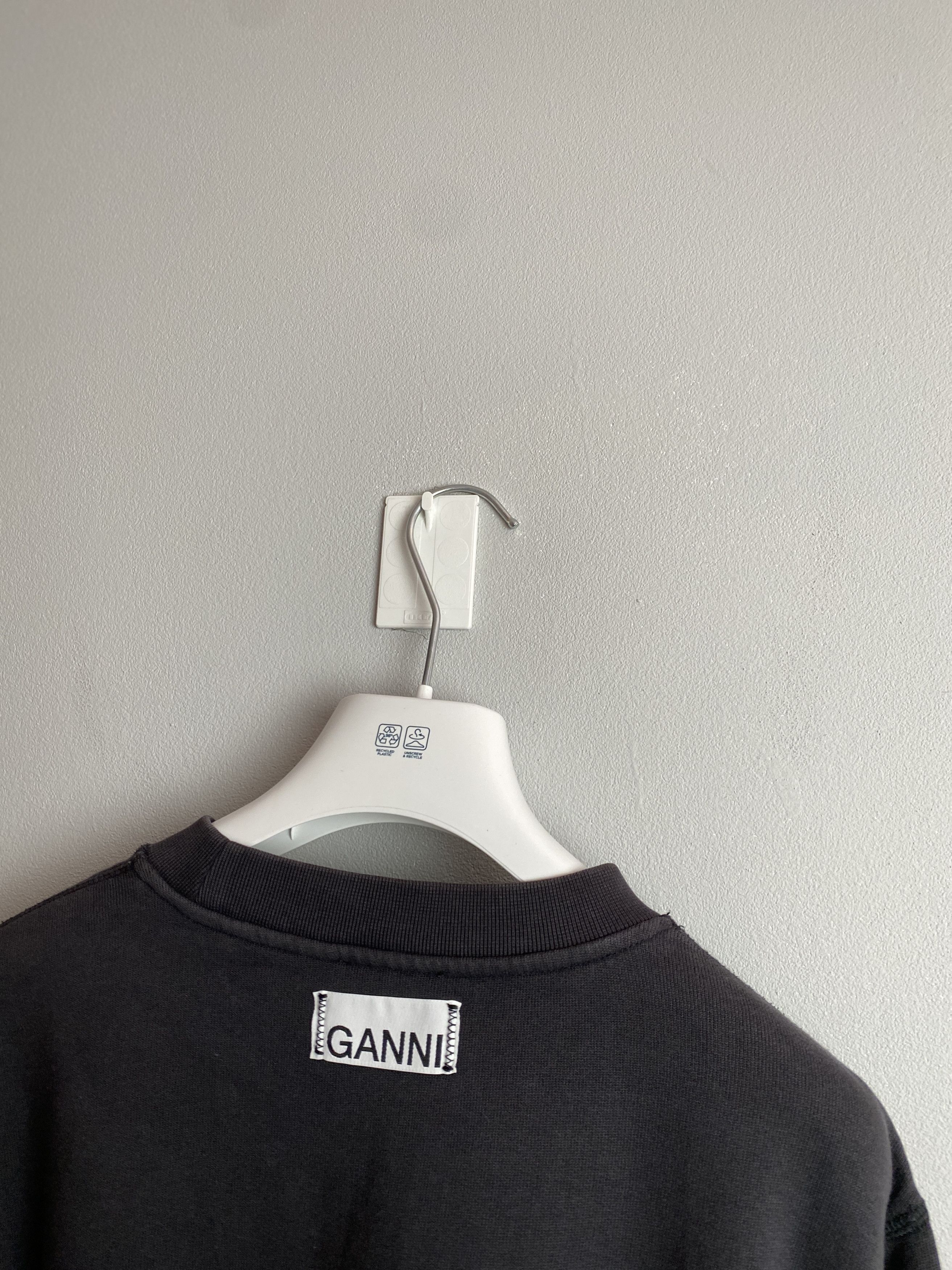 Ganni Ganni small back logo sweatshirt crewneck Size M / US 6-8 / IT 42-44 - 8 Thumbnail