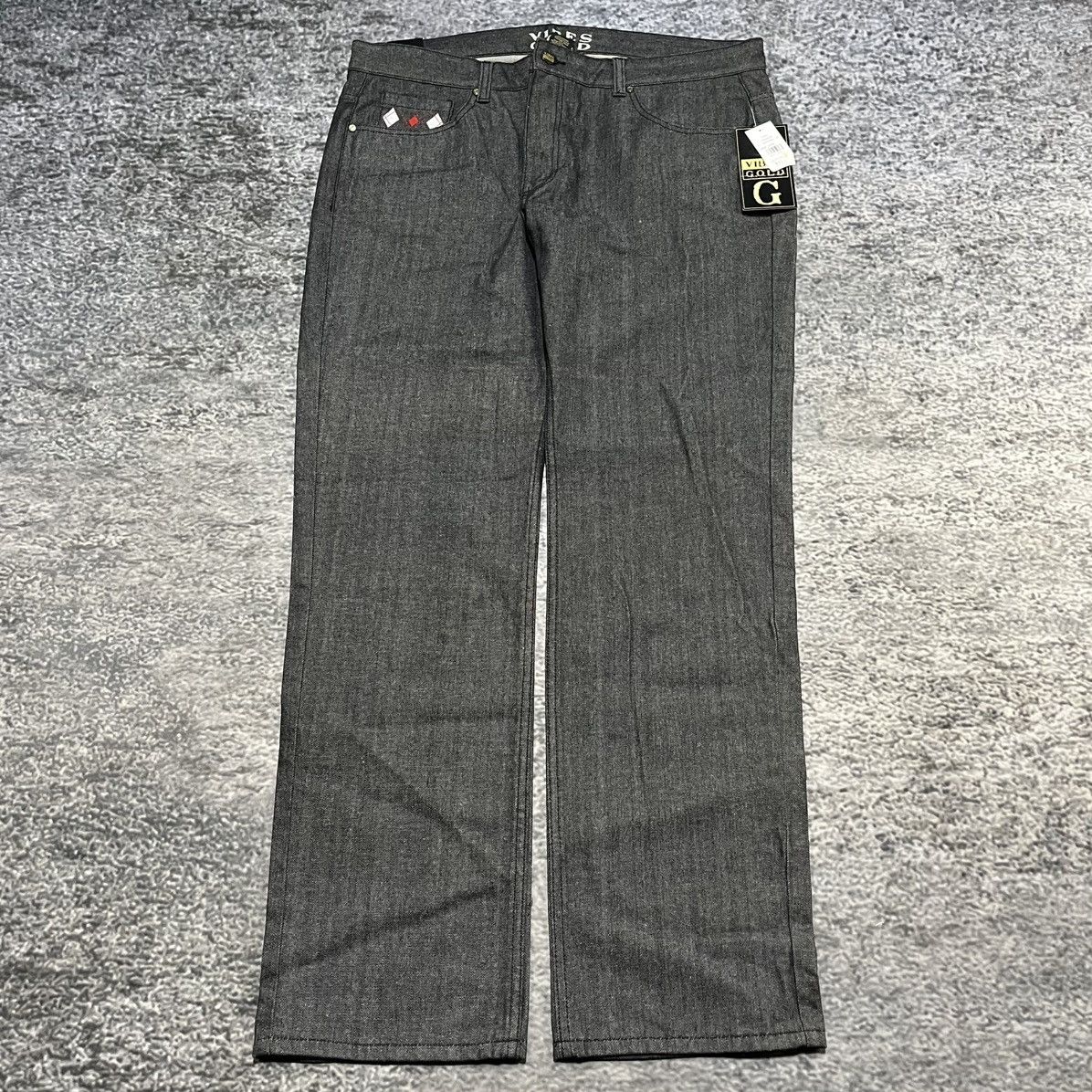 Vintage Vintage Y2K Vibes Gold Embroidered Grunge Skater Baggy Jeans Size US 42 / EU 58 - 2 Thumbnail