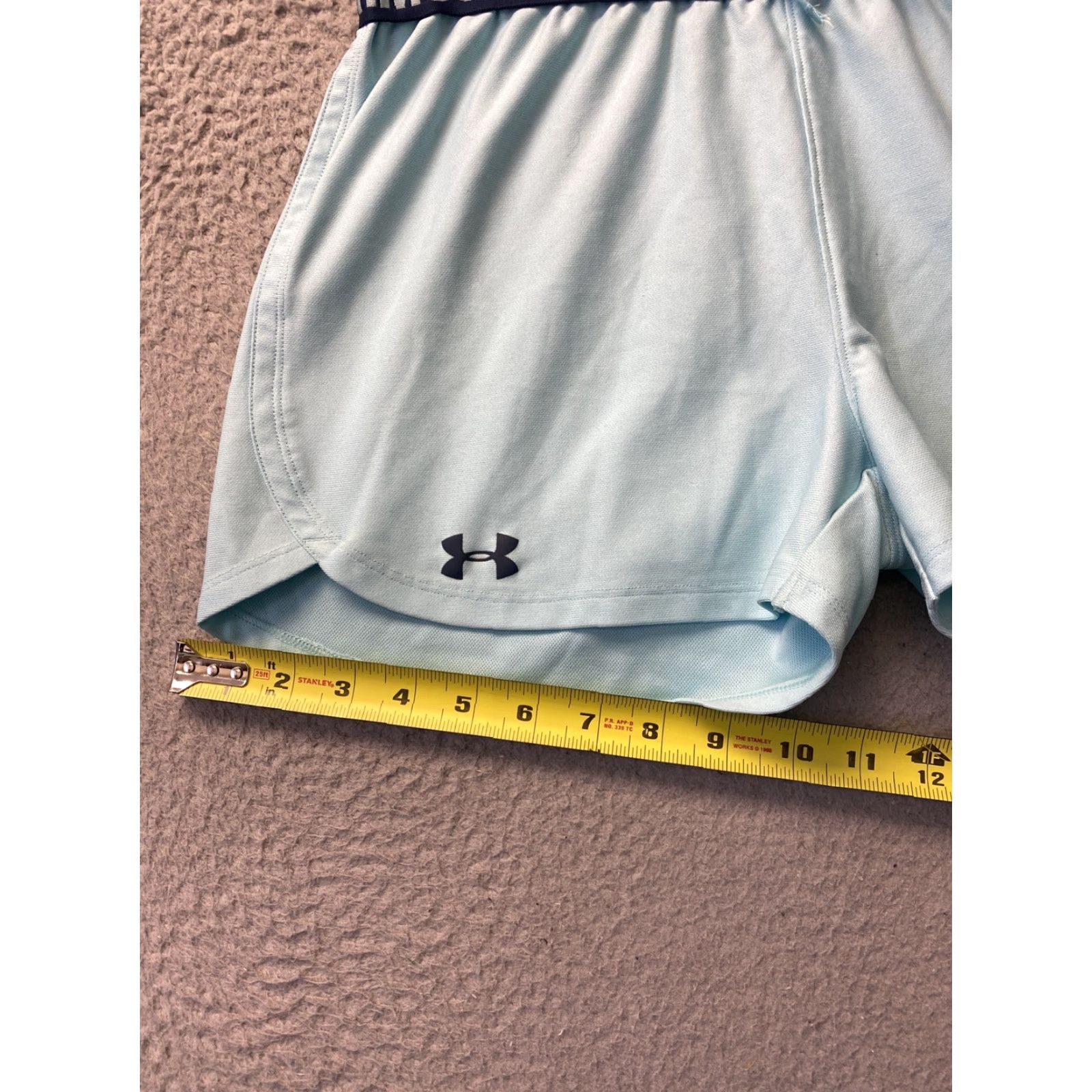 Under Armour Under Armour Women's Size M Athletic Shorts Aqua Regular Polyester/ 103-23 Size 32" / US 10 / IT 46 - 5 Thumbnail