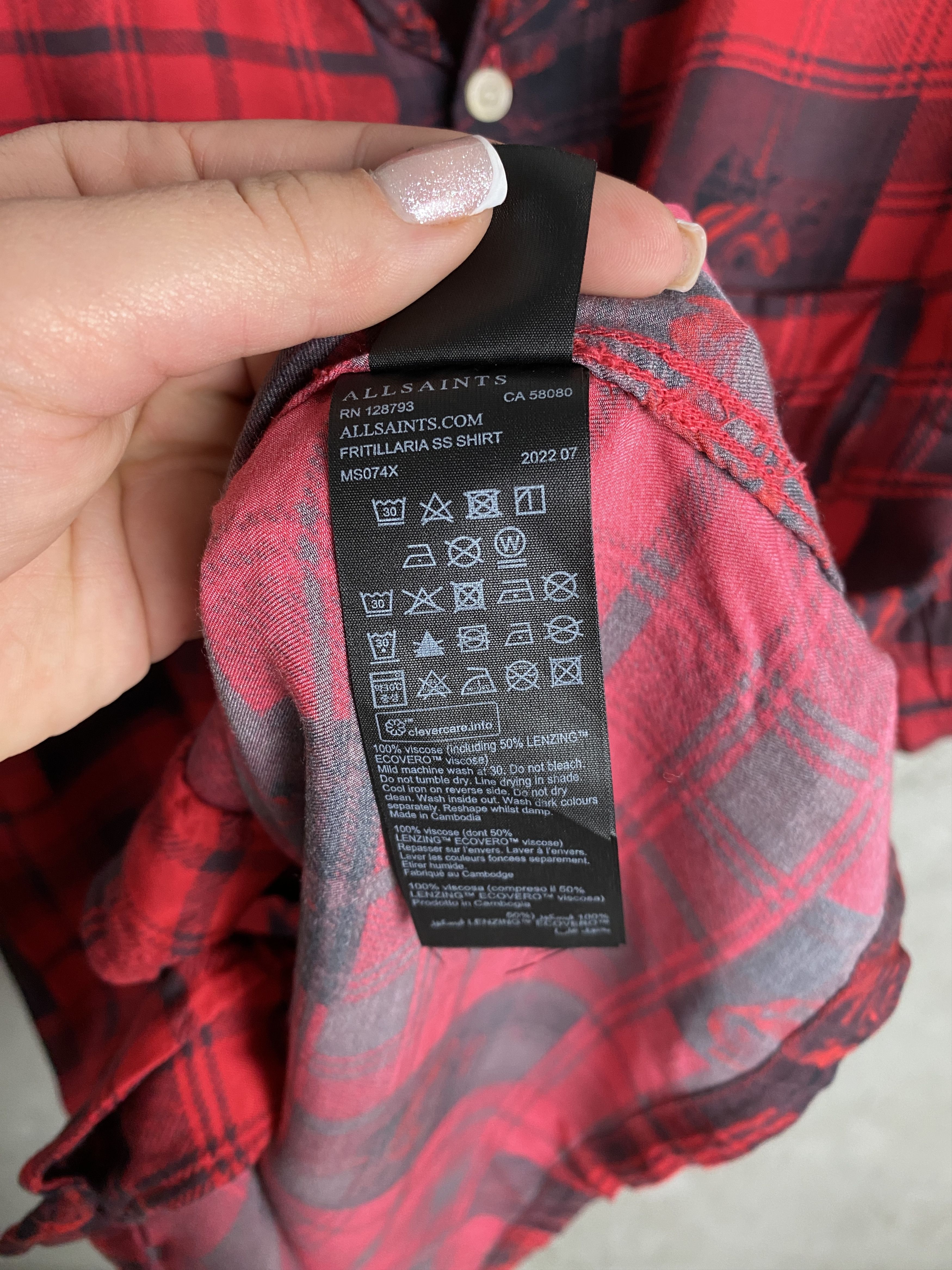 Allsaints Allsaints Fritillaria SS Shirt viscose casual summer Size US S / EU 44-46 / 1 - 6 Thumbnail