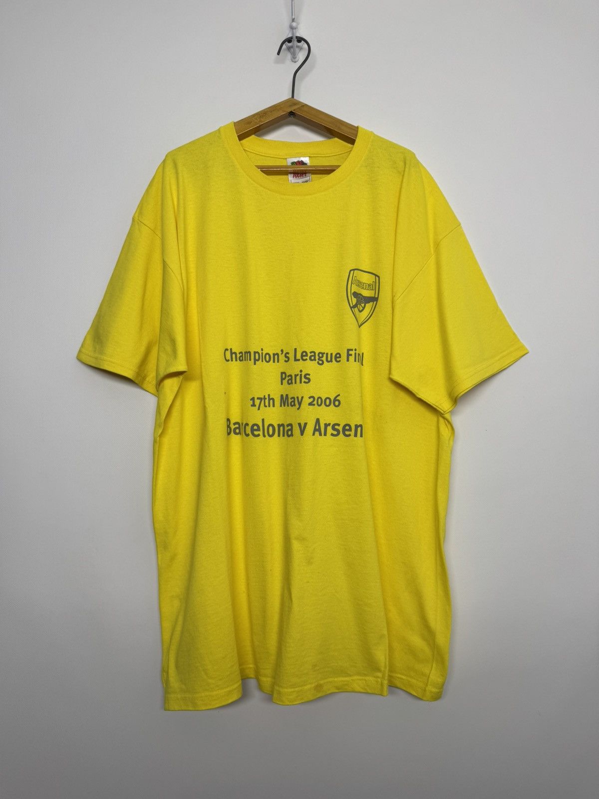 Fruit Of The Loom Arsenal Vs Barcelona CL Final 2006 Football T Shirt Size US XL / EU 56 / 4 - 3 Thumbnail