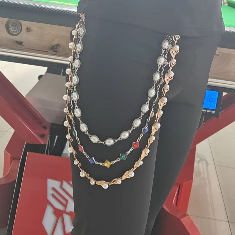 Jewelry Petal Multicolored Pearl Waist Pants Chain Fashionable Size ONE SIZE - 3 Thumbnail