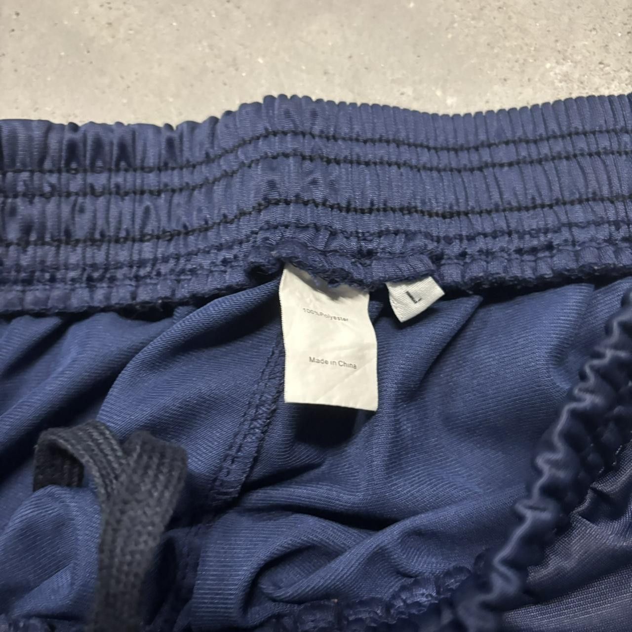 Japanese Brand × Vintage Crazy Vintage Y2K/2000s Navy Blue Striped Skater Tear-Away Essential Track Pants! Size US 30 / EU 46 - 5 Thumbnail