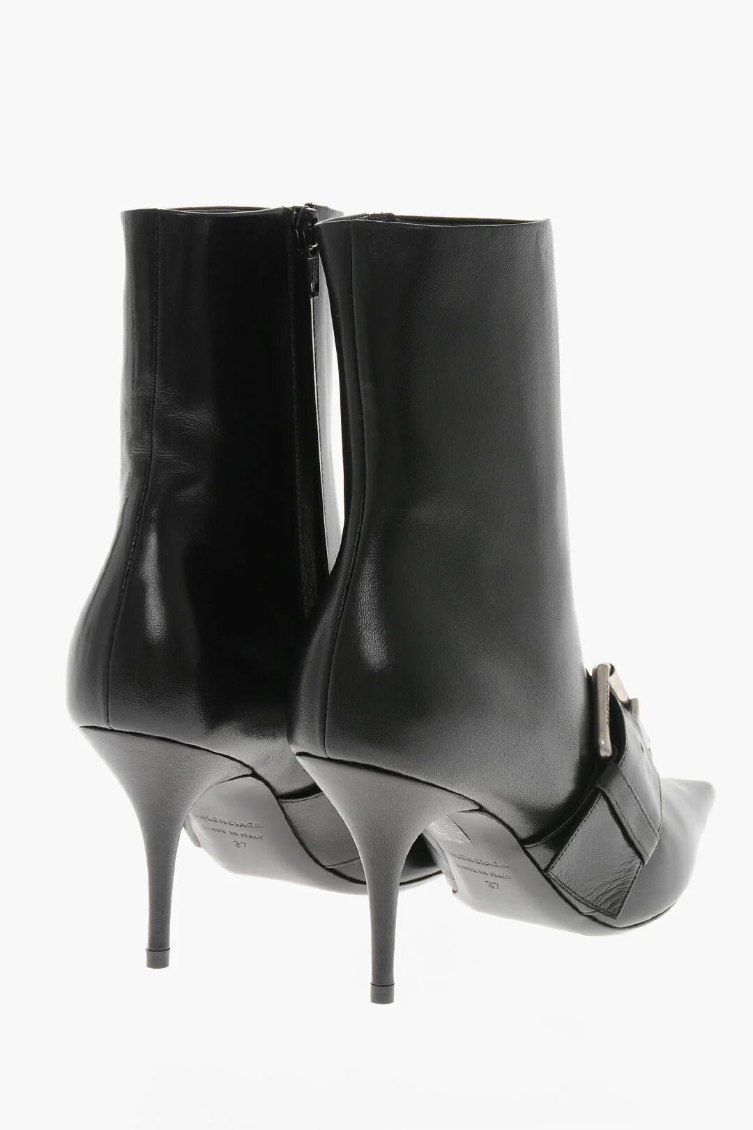 Balenciaga og1mm0326 Leather Ankle Boots in Black Size US 6 / IT 36 - 2 Thumbnail