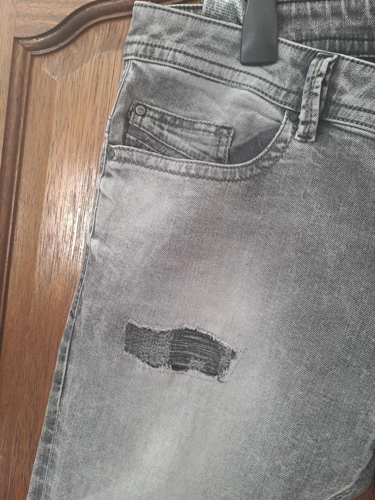 Diesel Diesel Thavar Dna Grey Jeans Mens Size 34/34 Distressed Slim Size US 34 / EU 50 - 4 Thumbnail