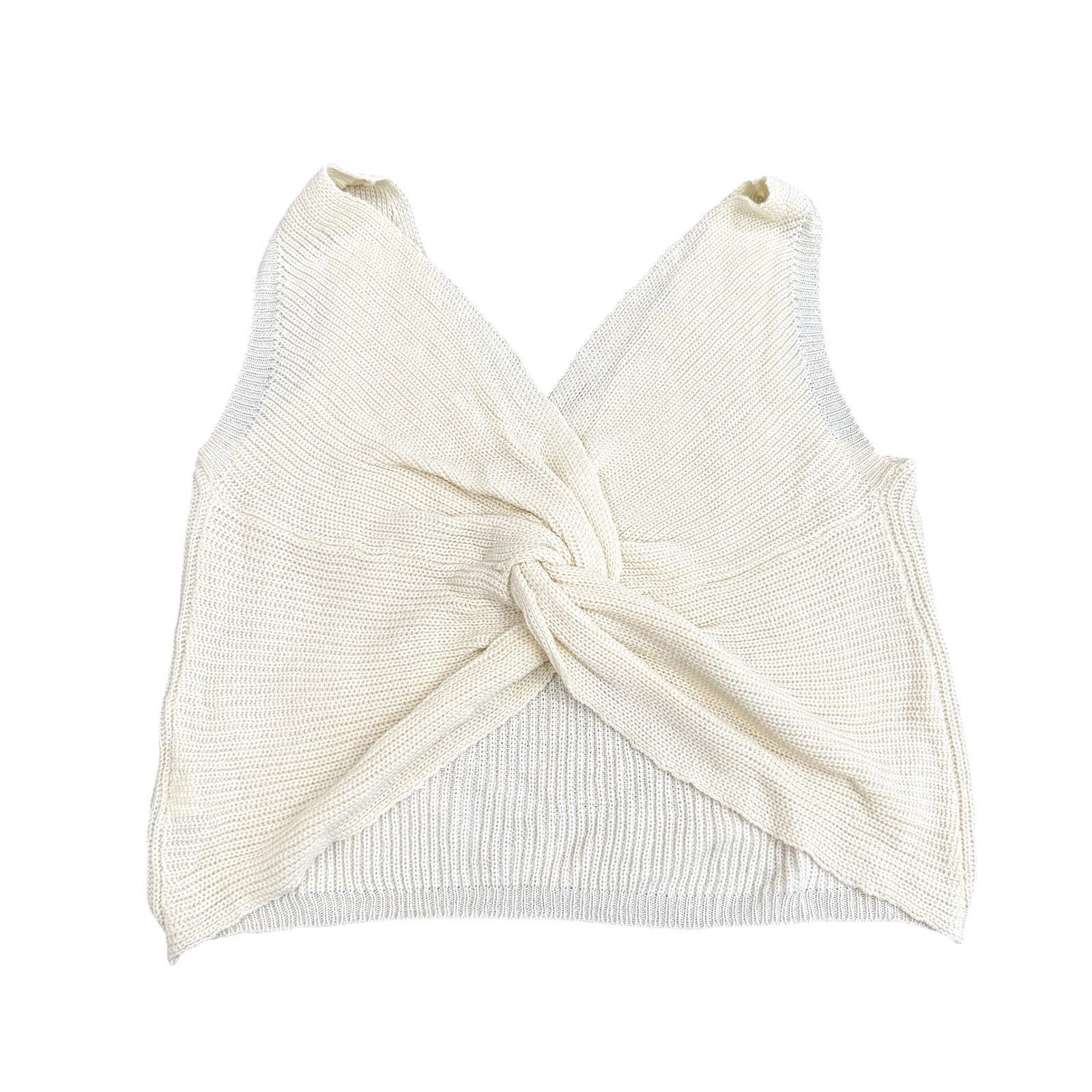 Shein Women's Plus Knot Back Sweater Tank in Beige, Size 3XL Size 3XL / US 20-22 - 2 Thumbnail