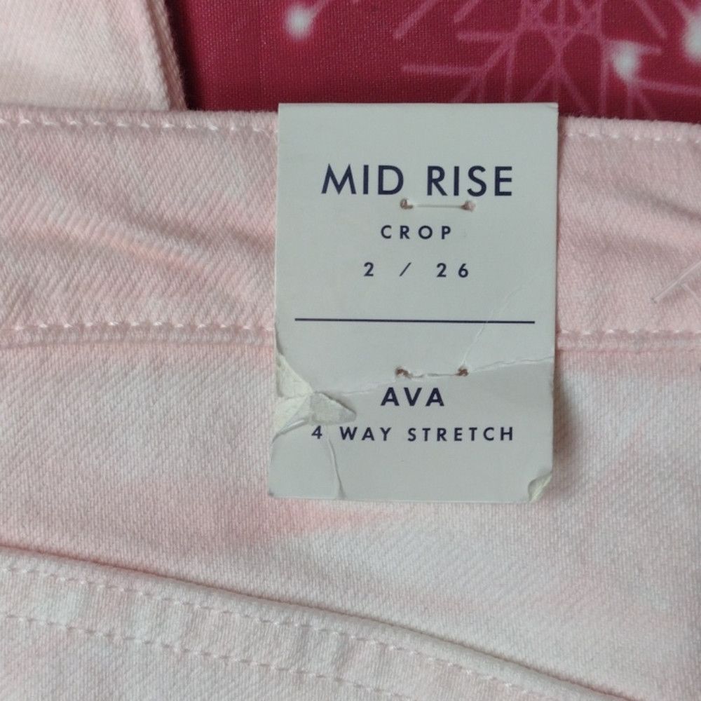 Lucky Brand Lucky brand pink tie dye ava mid rise crop jeans size 2/26 Size 26" / US 2 / IT 38 - 4 Thumbnail