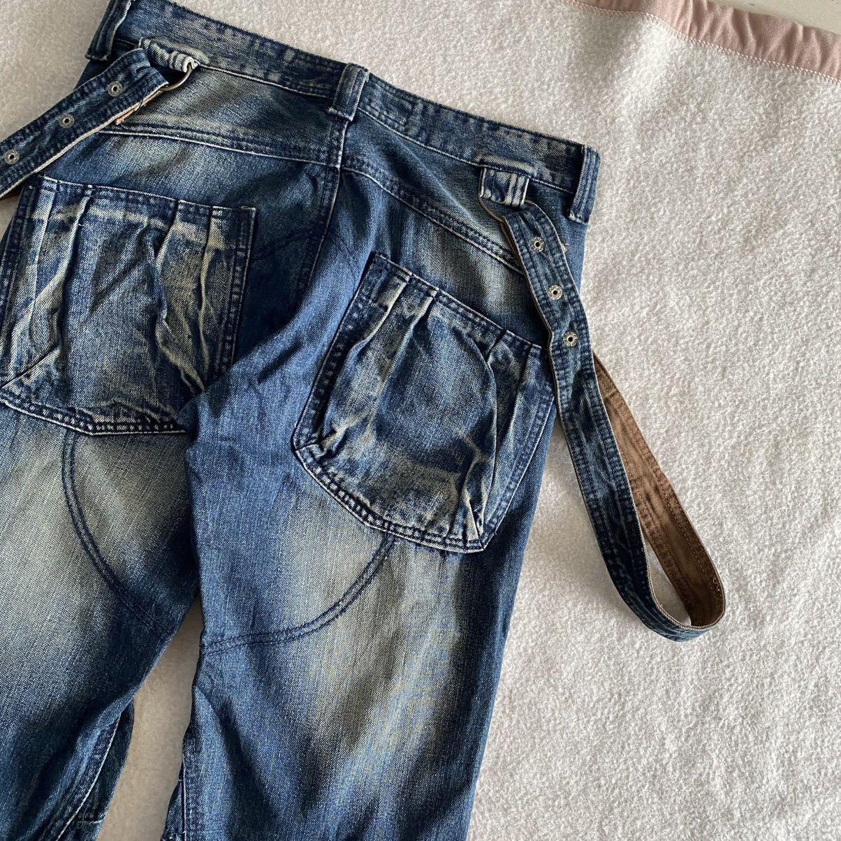 If Six Was Nine × Japanese Brand Rain King Of Hip Hop Brand Suspender Jeans w30 Size US 30 / EU 46 - 8 Thumbnail