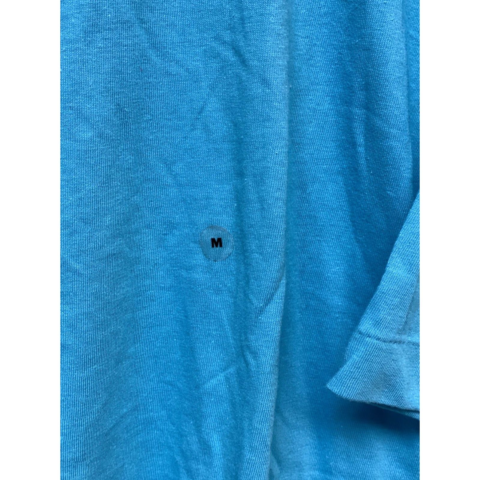 Vintage VINTAGE Cape Isle Knitters T-Shirt Mens M Blue Short Sleeve Cotton Crew Neck Single Stitch Blank *as is New Size US M / EU 48-50 / 2 - 3 Thumbnail
