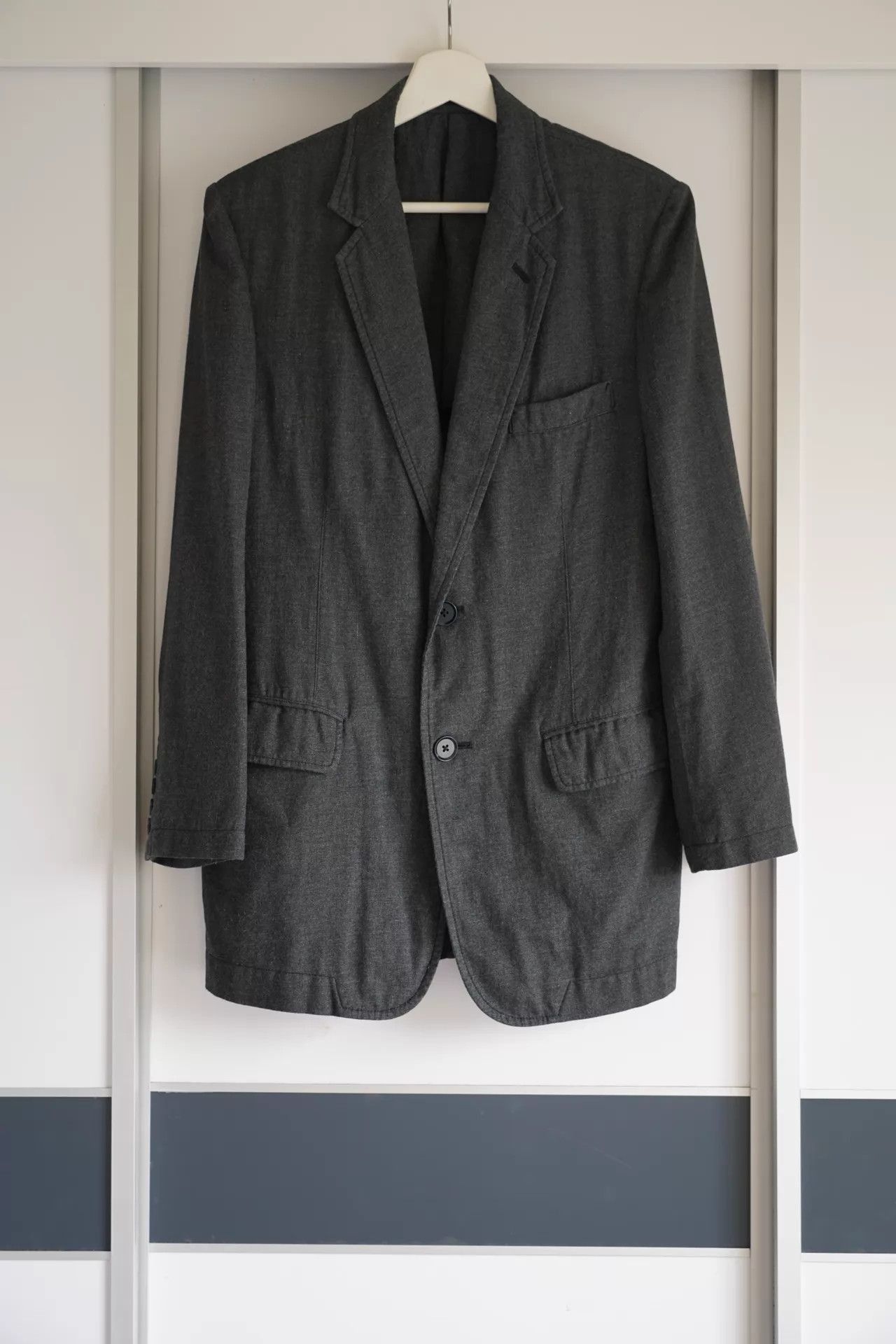 Yohji Yamamoto Gray Single-Breasted Blazer Size S Size US S / EU 44-46 / 1 - 1 Thumbnail