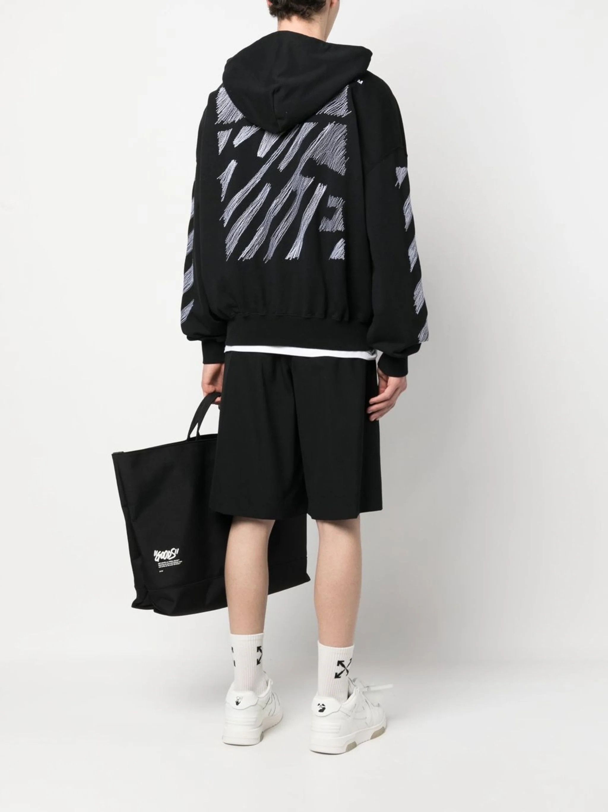 Off-White o1w1db10824 Scribble Diag Boxy Hoodie in Black Size US XL / EU 56 / 4 - 2 Thumbnail
