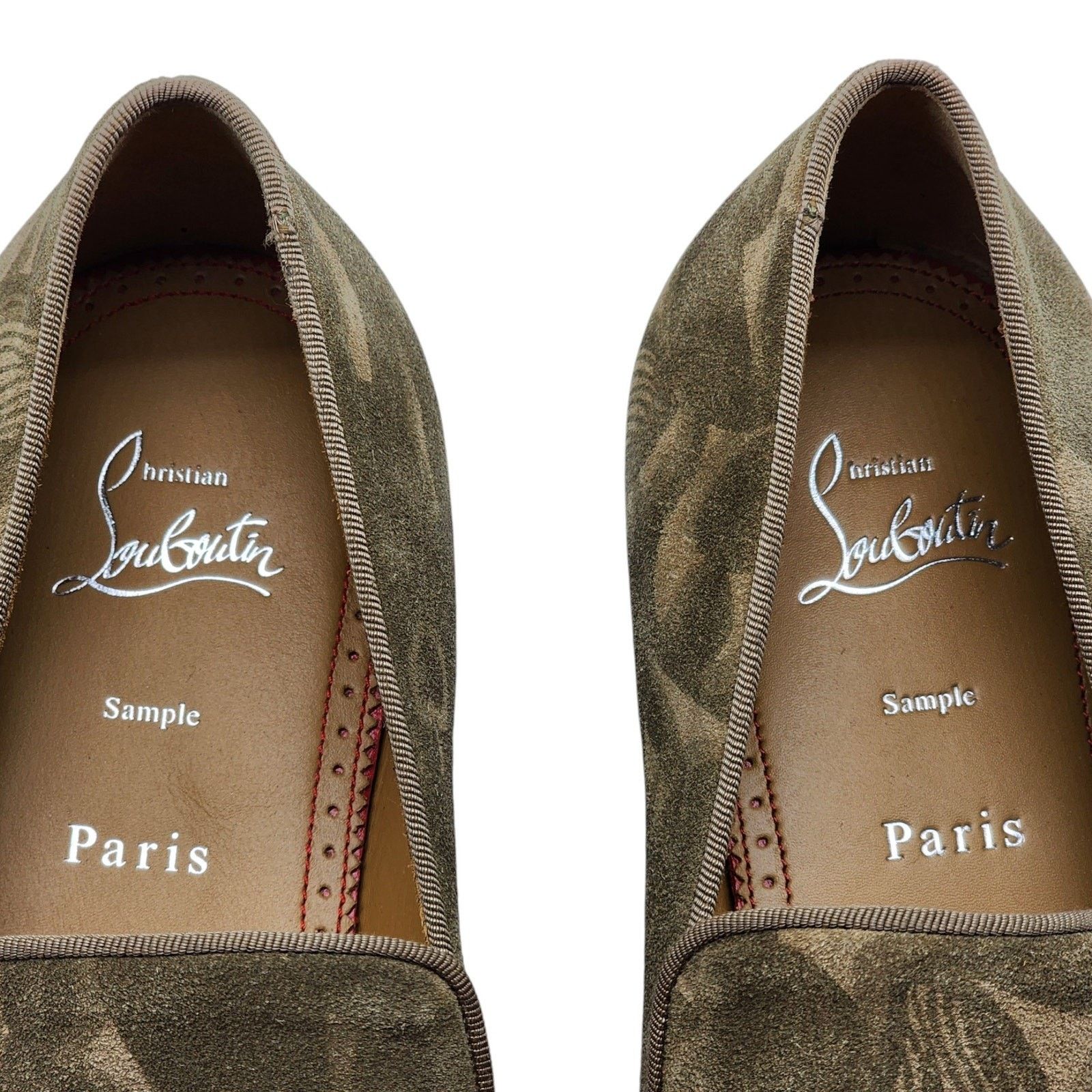 Christian Louboutin Dandelion Floral Suede Loafers Green EU 42 US 9 - New $995 Size US 9 / EU 42 - 10 Thumbnail
