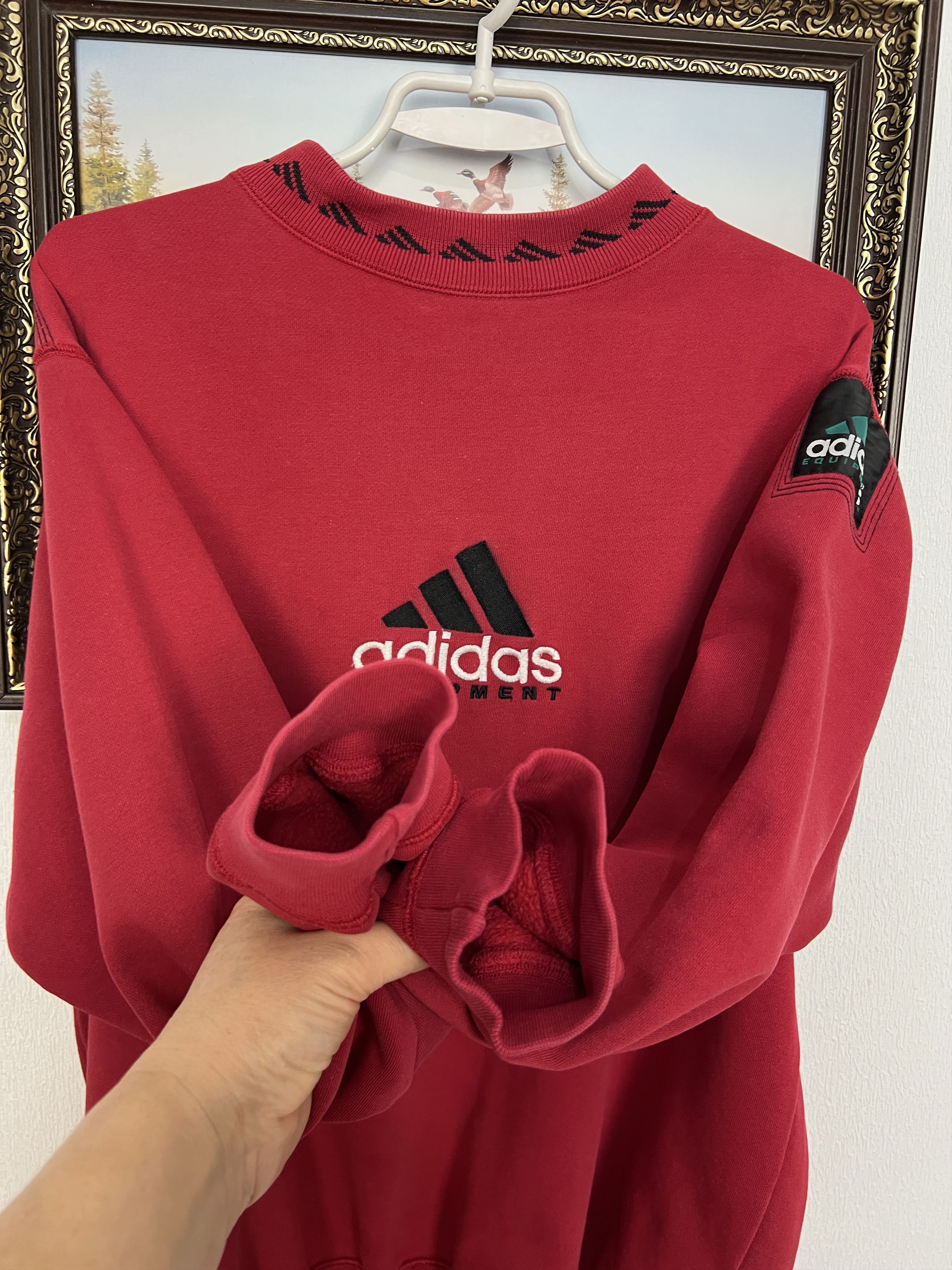 Adidas Vintage 90's Equipment Sweatshirt Big Logo Crewneck Rare Size US M / EU 48-50 / 2 - 4 Thumbnail