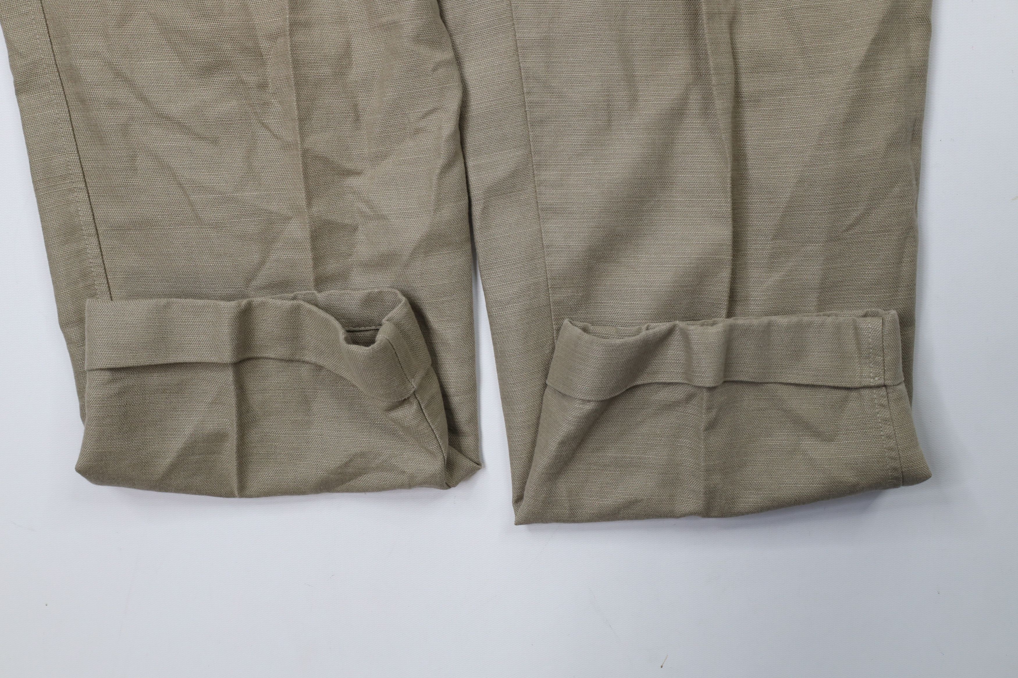 Vintage Vintage 90s Streetwear Pleated Cuffed Chino Pants Brown Size US 32 / EU 48 - 5 Thumbnail