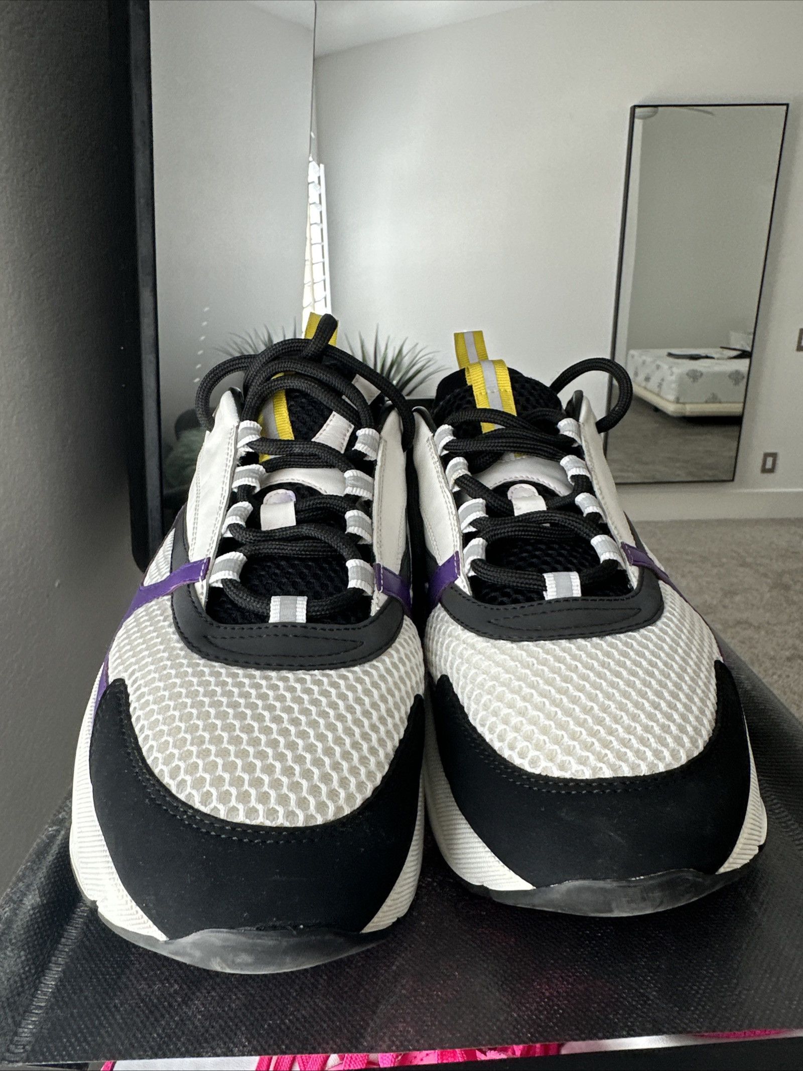 Dior B22 Sneakers White Black Purple Yellow Size 44
