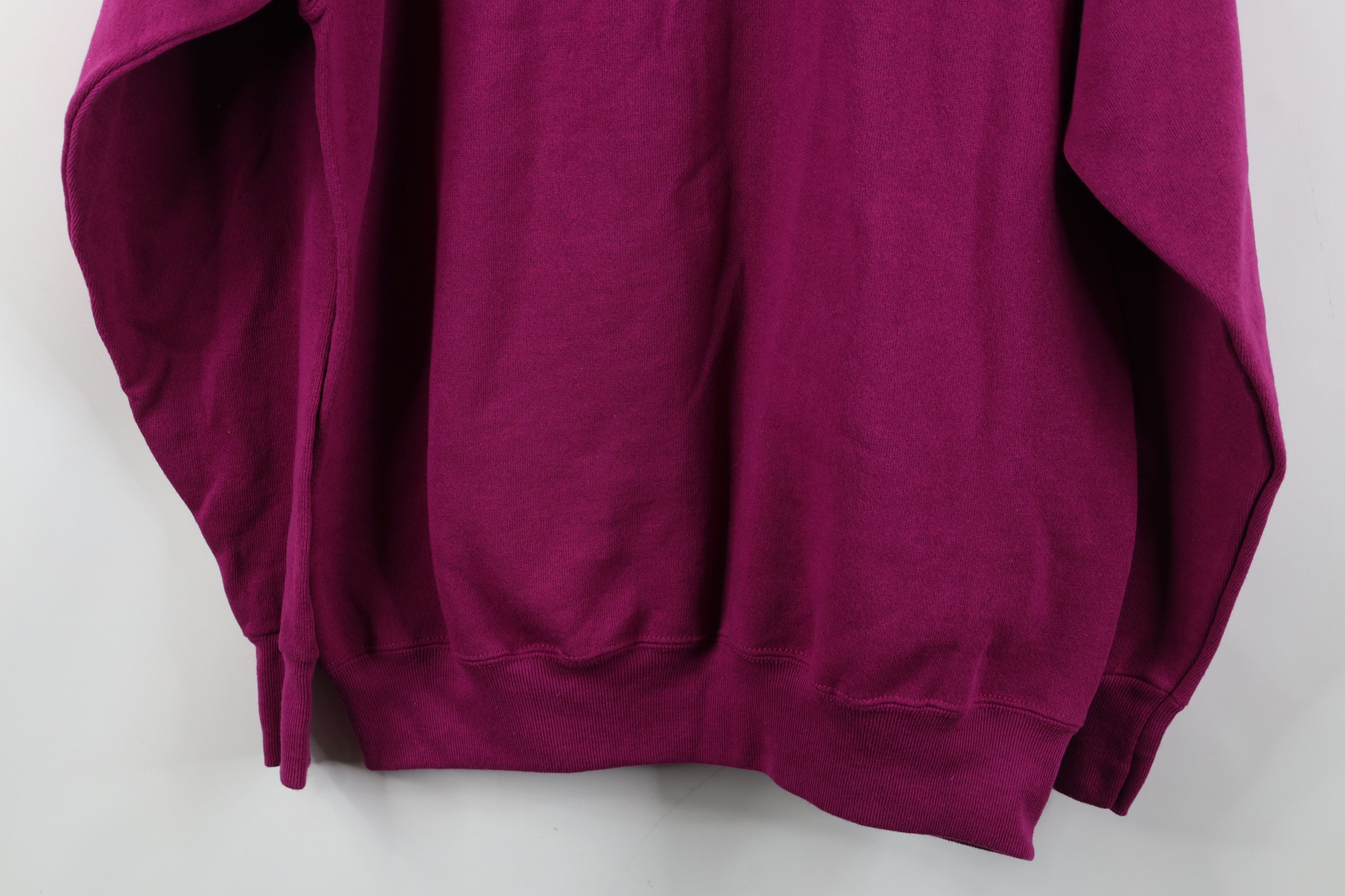 Vintage Vintage 90s Streetwear Blank Henley Sweatshirt Purple USA Size US M / EU 48-50 / 2 - 13 Thumbnail
