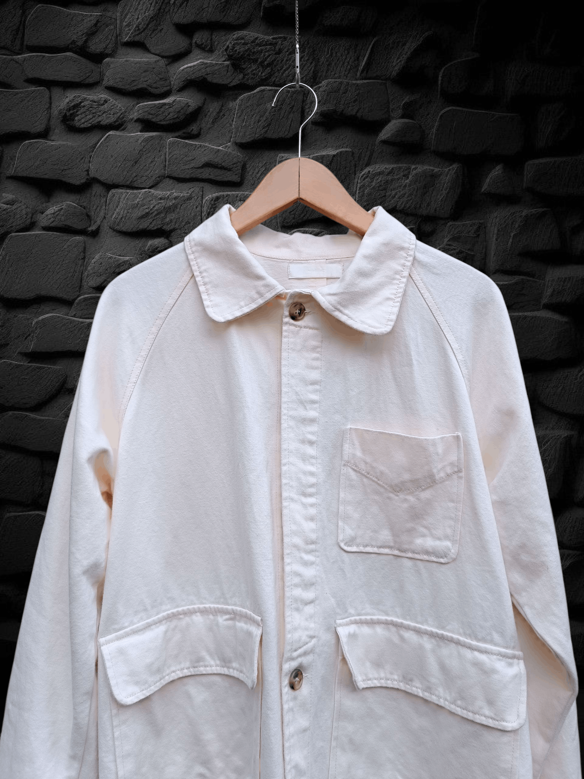Japanese Brand Vintage Worker Utility Chore Jacket One Back Pocket Size US L / EU 52-54 / 3 - 3 Thumbnail