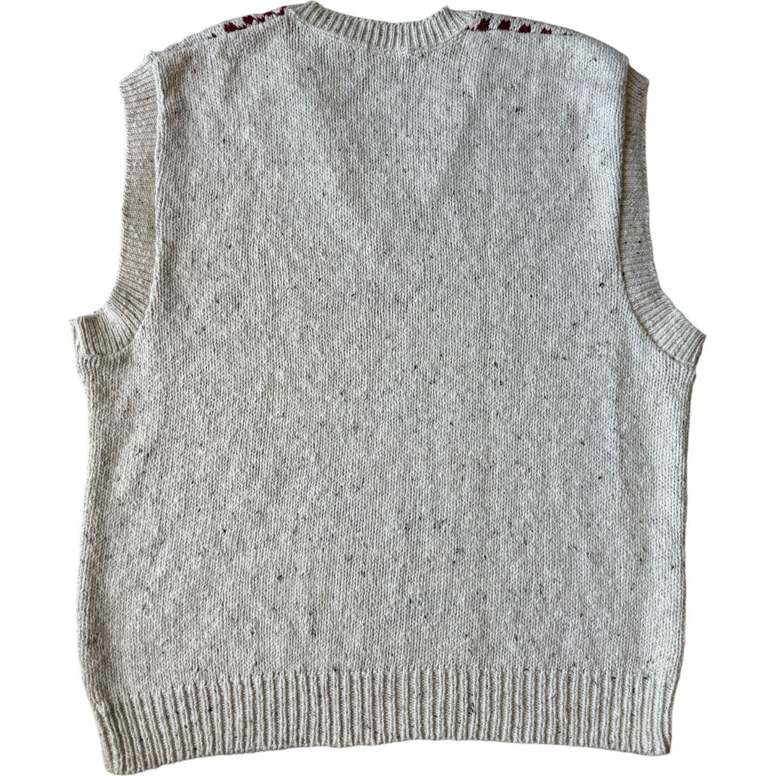 Vintage Vintage Boat House Row knit cotton oatmeal V neck vest Large Size US L / EU 52-54 / 3 - 4 Thumbnail