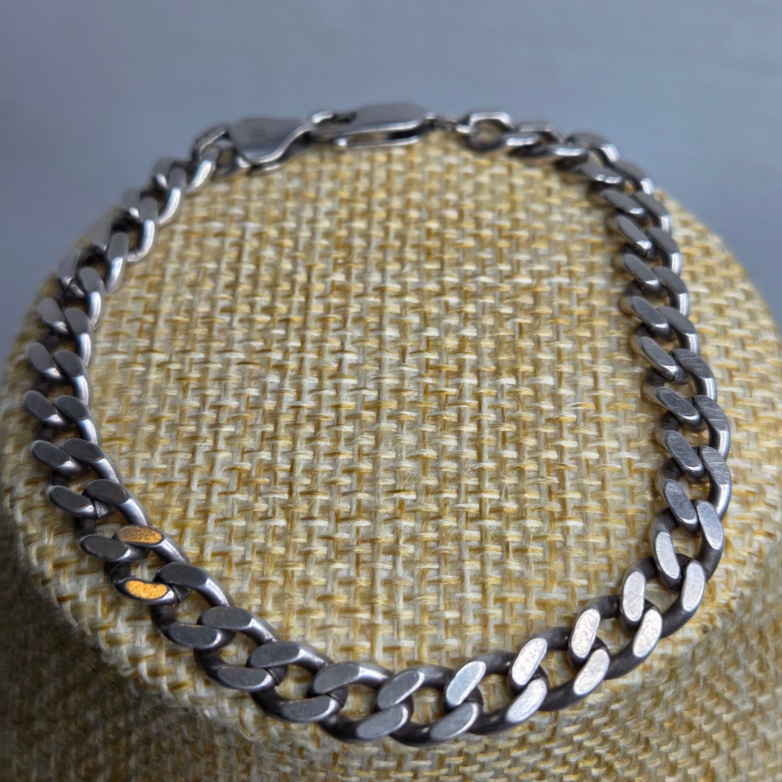 Sterling Silver Sterling Silver Curb Chain Bracelet Italy .925 7.5" Size ONE SIZE - 6 Thumbnail