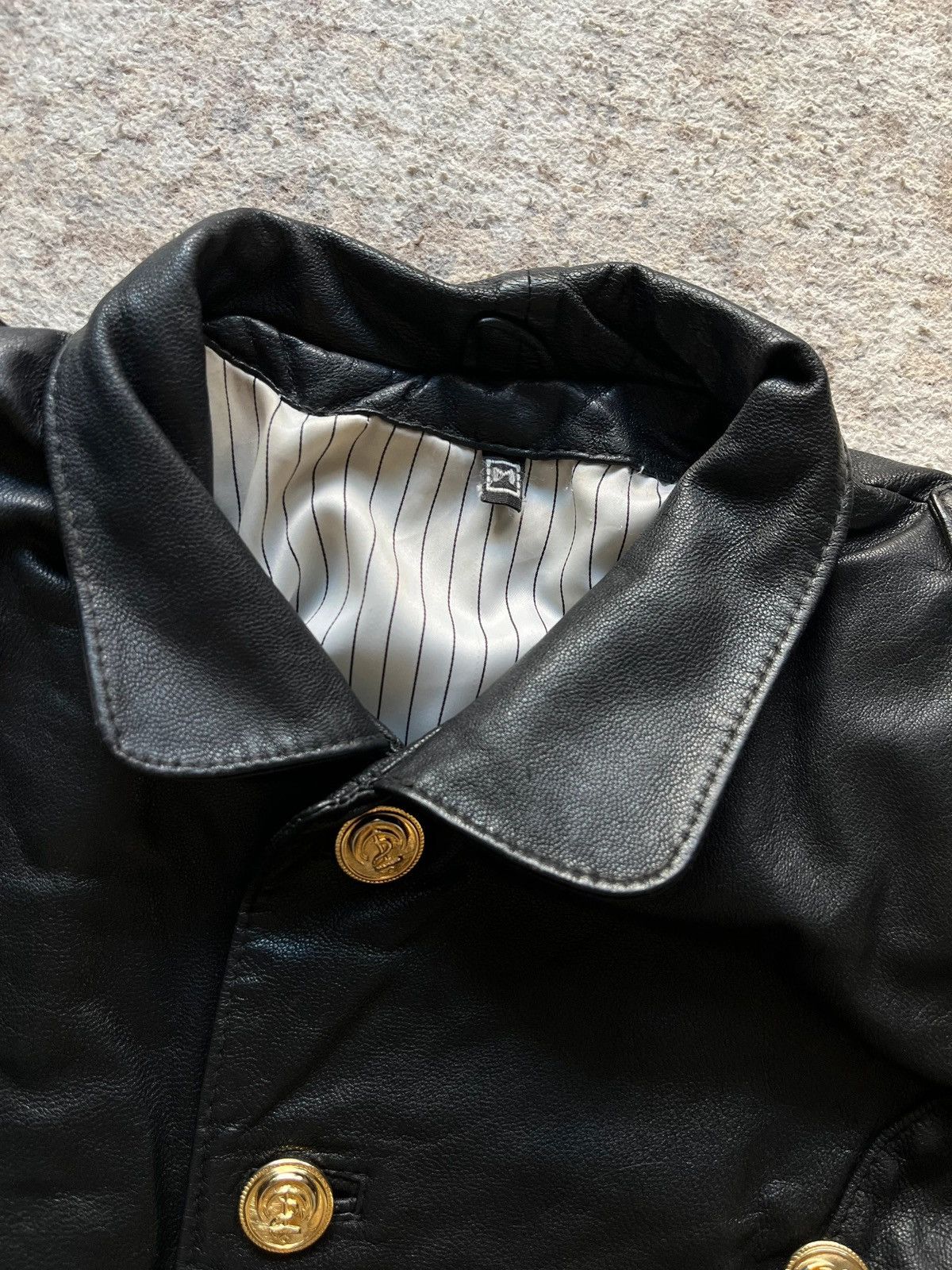 Other Vintage 1980's - 1990's Sz M Leather Jacket Black Rare Size M / US 6-8 / IT 42-44 - 6 Thumbnail