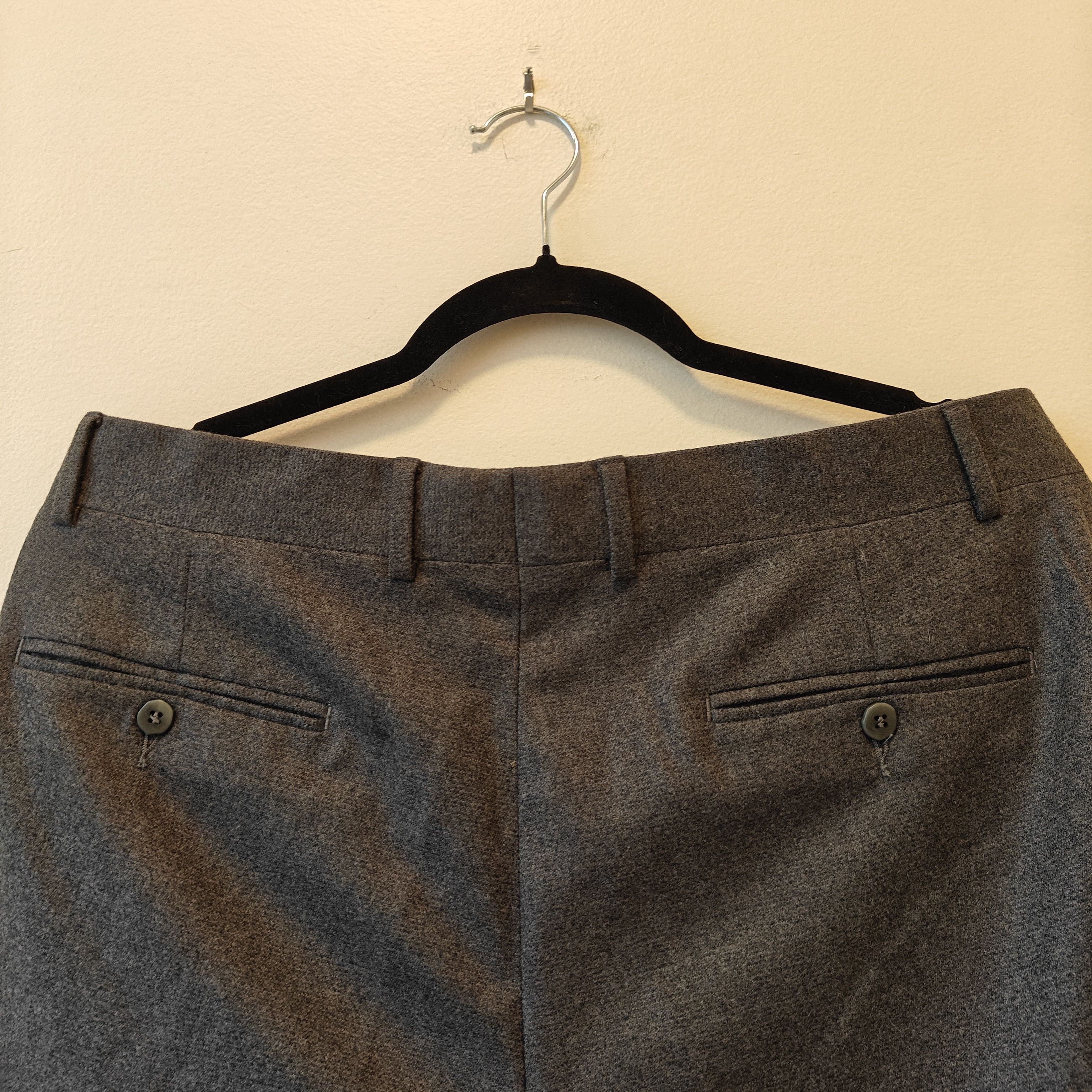 Stoffa Stoffa Dark Wool Pleated Trousers Fits W33 Size US 33 - 9 Thumbnail