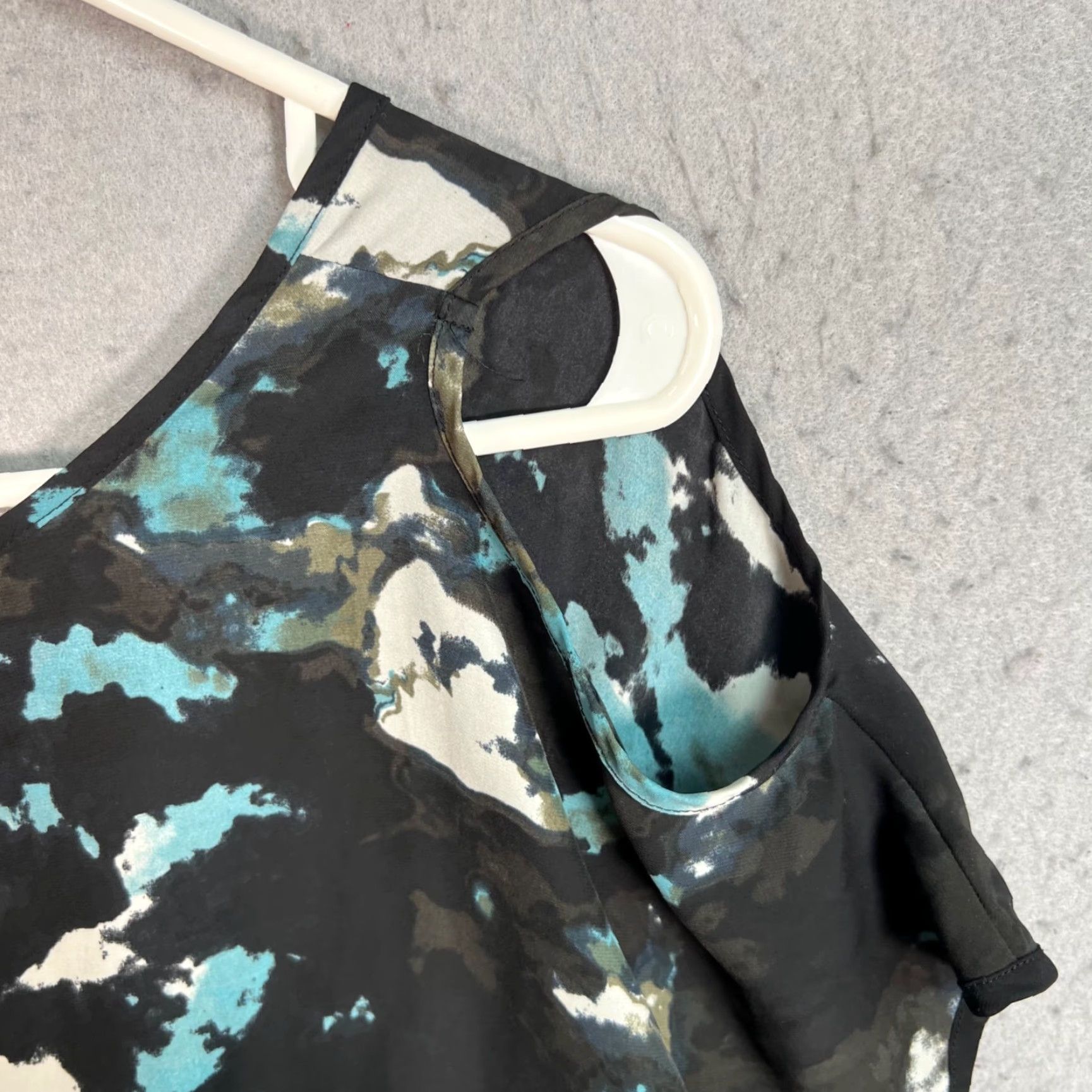 Vintage Silence + Noise Womens Dress Small Black & Blue Abstract Print Size S / US 4 / IT 40 - 6 Thumbnail
