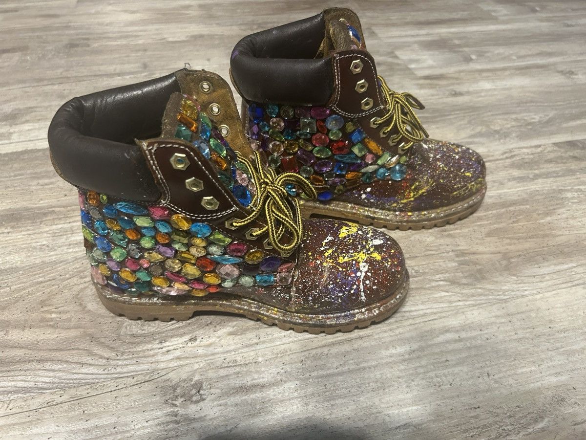 Designer Slumxweirdo Shattered Gem Industrial Work Boot Size US 7.5 / EU 40-41 - 5 Thumbnail