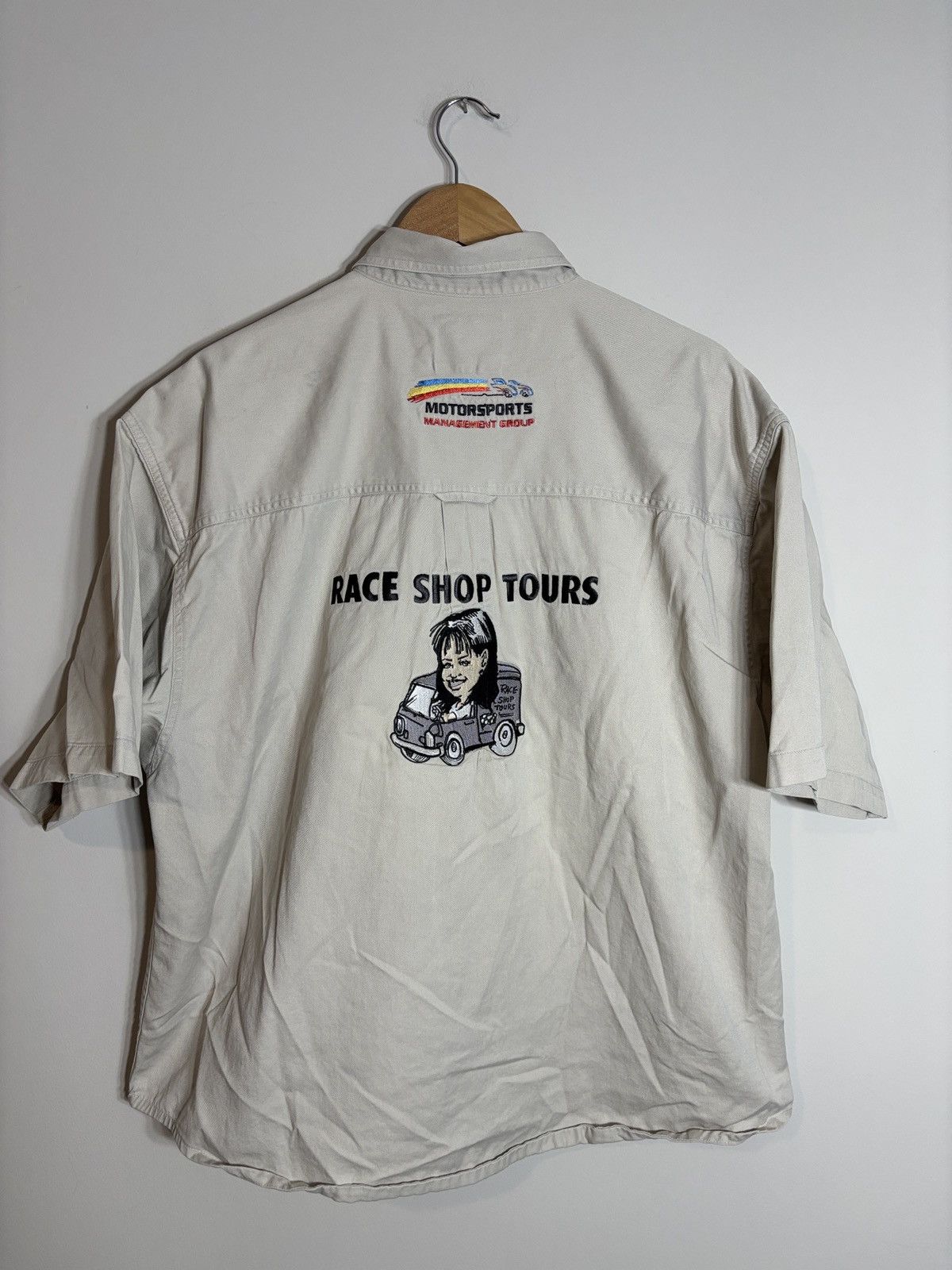 Chase Authentics Vtg Chase Authentics NASCAR Shop Tours Mechanic Button Up XL Size US XL / EU 56 / 4 - 4 Thumbnail