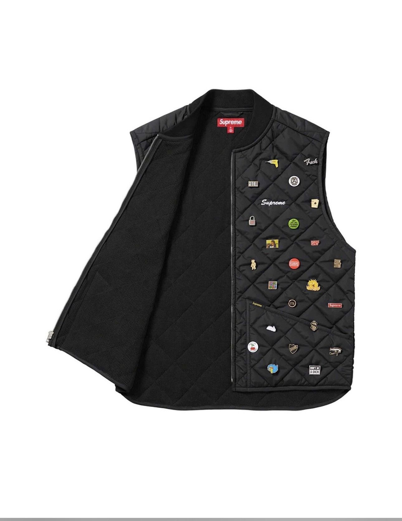 supreme ／ pins Quilted Work Vest Supreme Pins Quilted Work Vest (FW23) - $388
