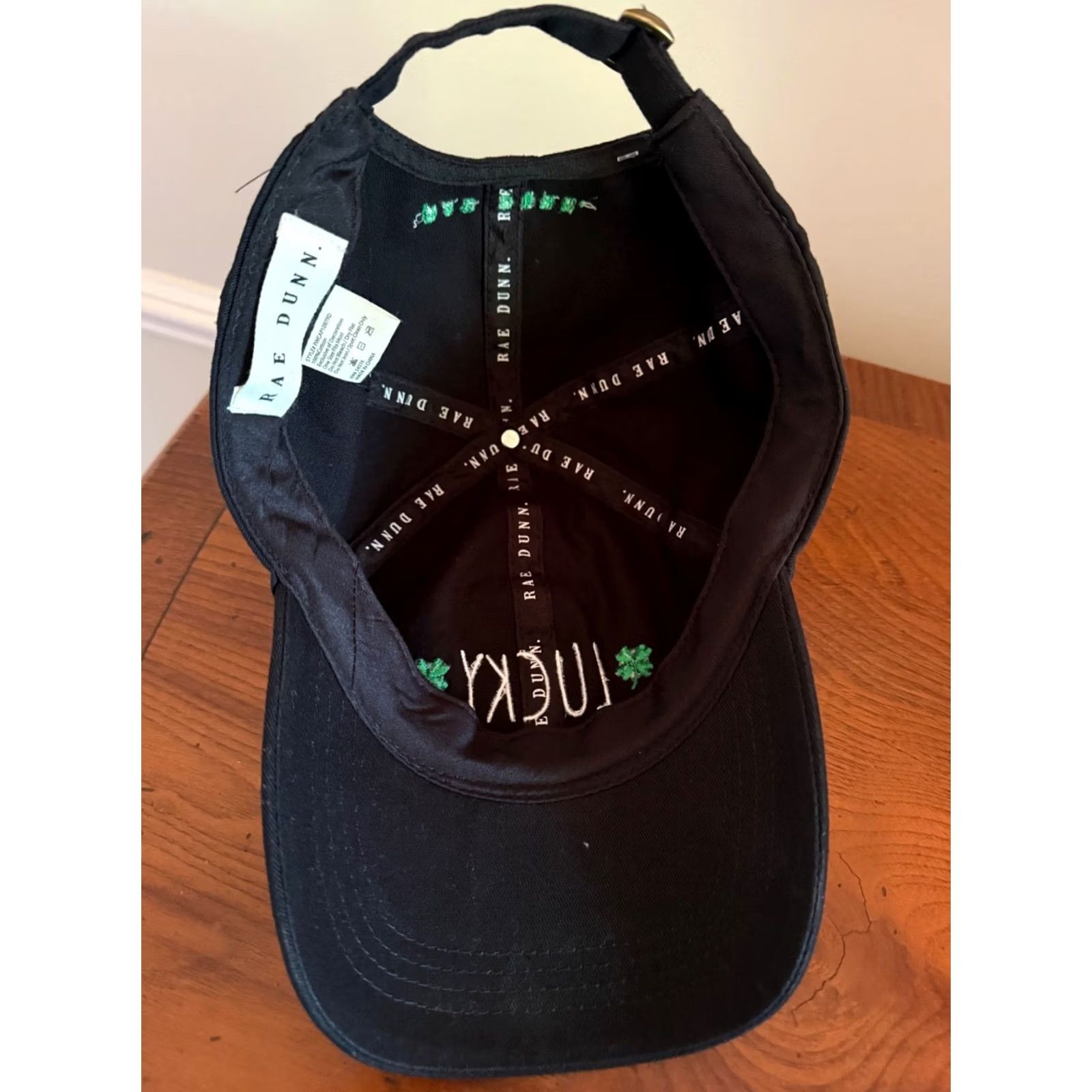 Vintage Rae Dunn Hat Lucky Shamrock Clover Black Irish Ireland St. Patricks Cap NWT Size ONE SIZE - 4 Thumbnail